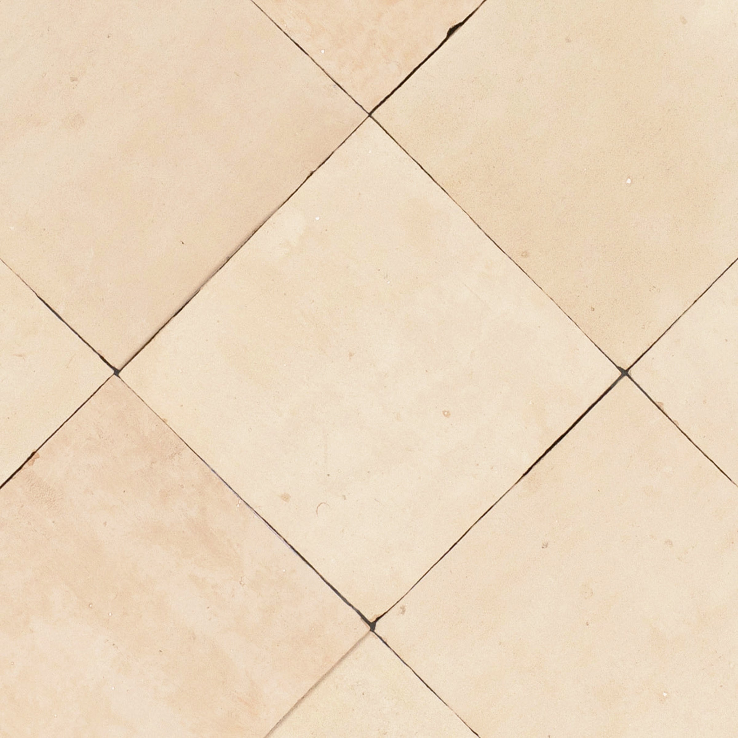 Natural Unglazed Zellige Tile in beige terracotta with a matte, tactile surface from Small Format and Handmade Moroccan Zellige Tiles collections
