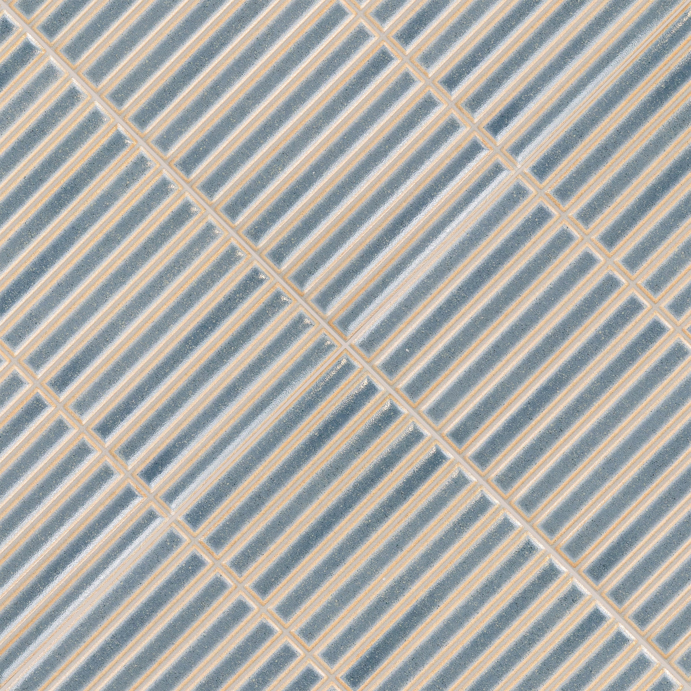 Navy 12x24 3D Gloss Porcelain Tile with vertical flute pattern in blue from Large Format Tiles and Porcelain collections