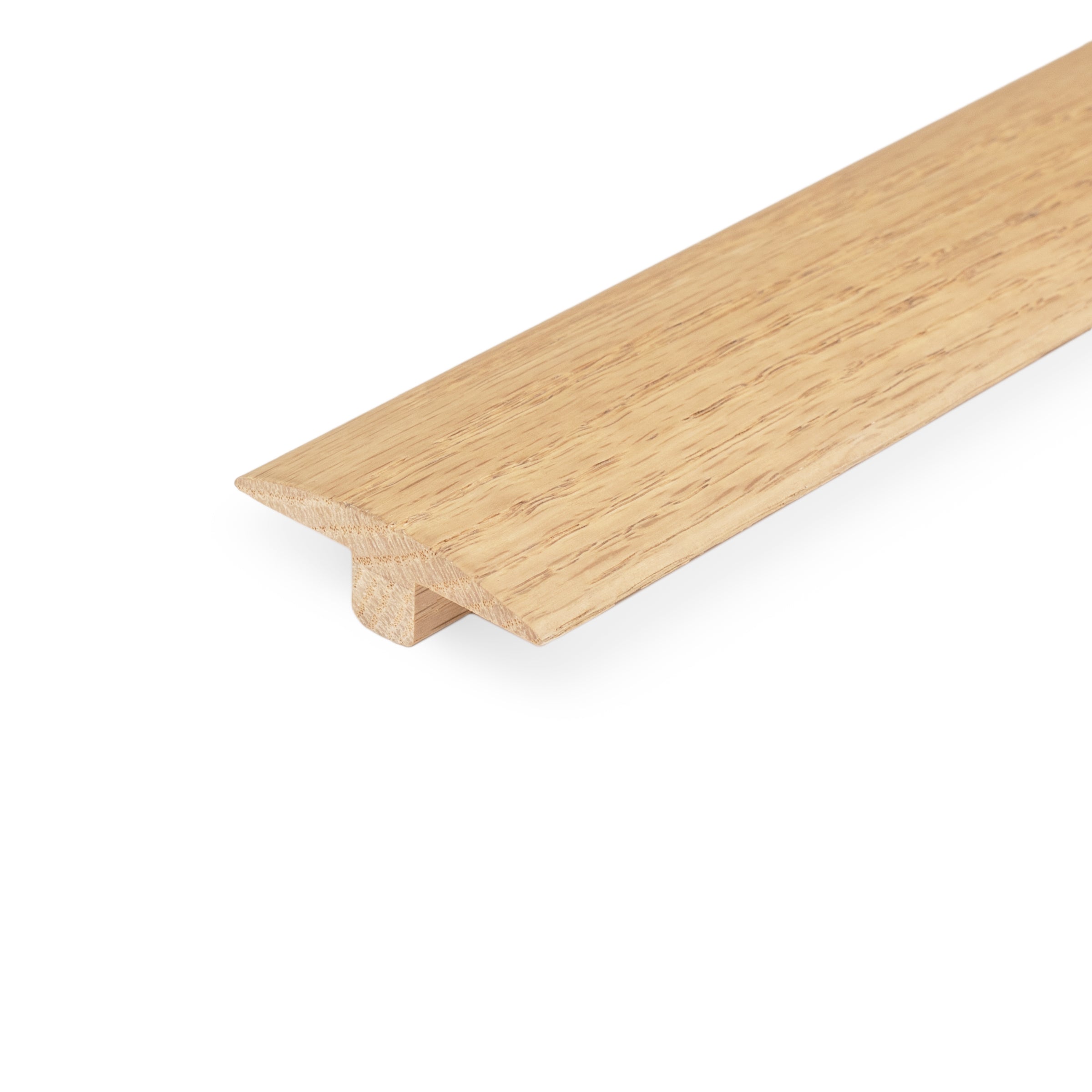 No. 10 Wood T-Molding in light golden brown oak blending engineered hardwood floors at Reno Source Flooring collection