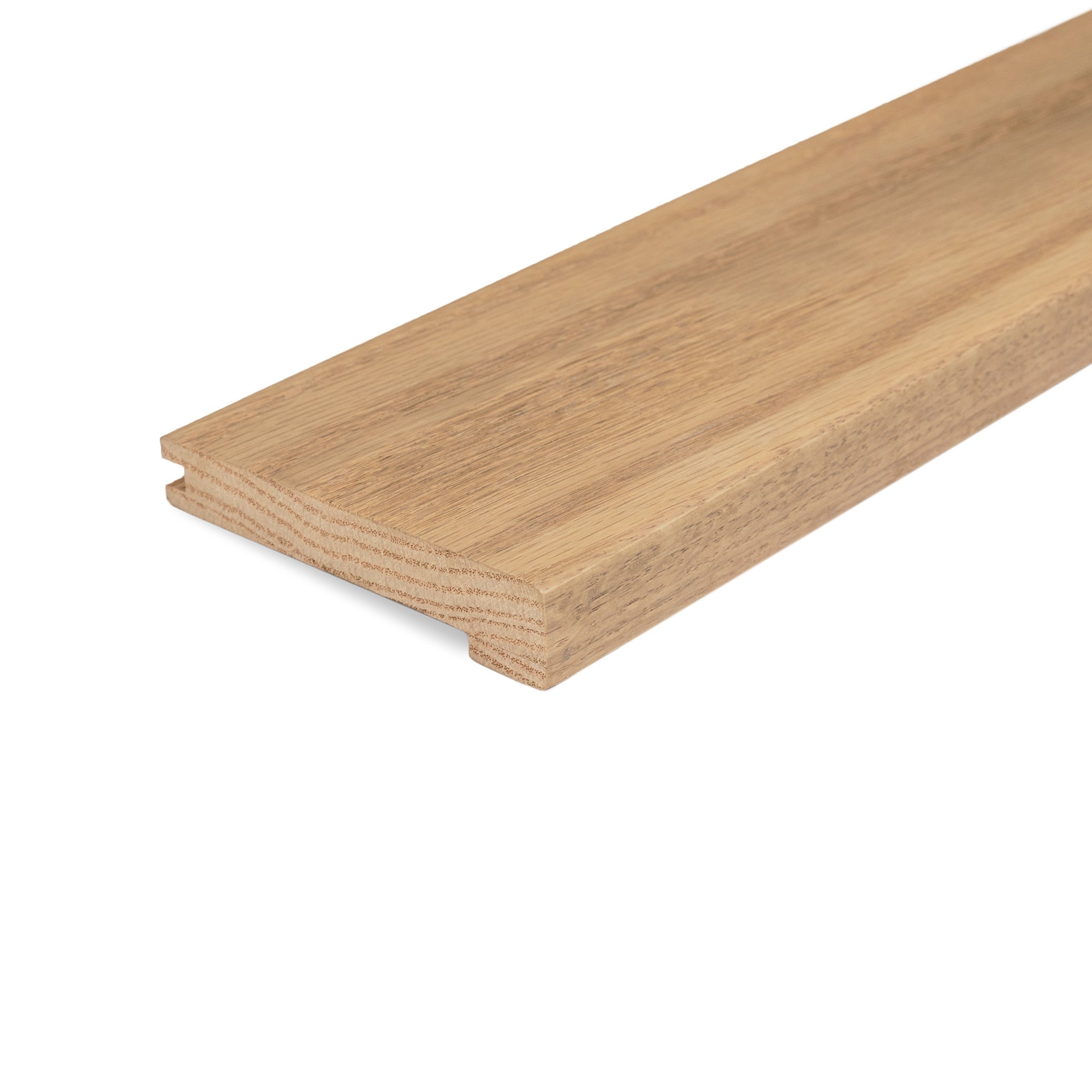 No. 12 Squared Wood Stair Nose in brown and beige tones for Engineered Hardwood Flooring (& trims) at Reno Source, Flooring (ALL) collection