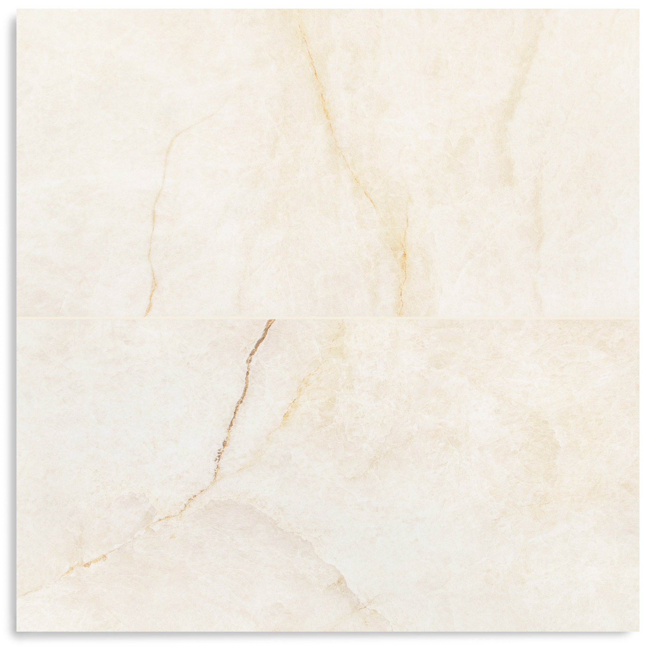 Nuvola Gold 24x48 Marble Look Porcelain Tile in beige, brown, and gold tones from Large Format Tiles at Reno Source