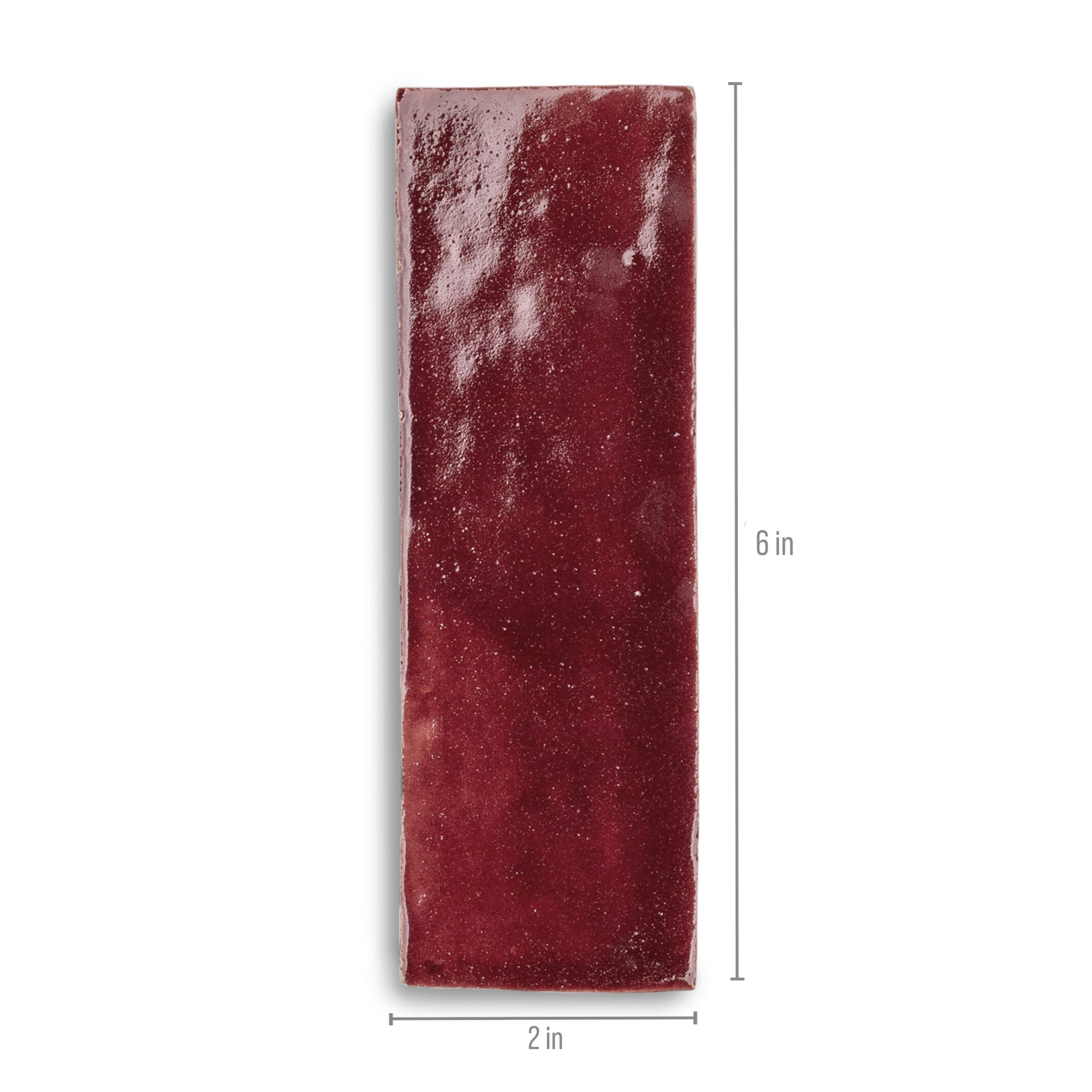 Oxblood Glazed Zellige Plinth in rich red terracotta with handmade Moroccan glaze from Small Format Tiles and New Arrivals collections