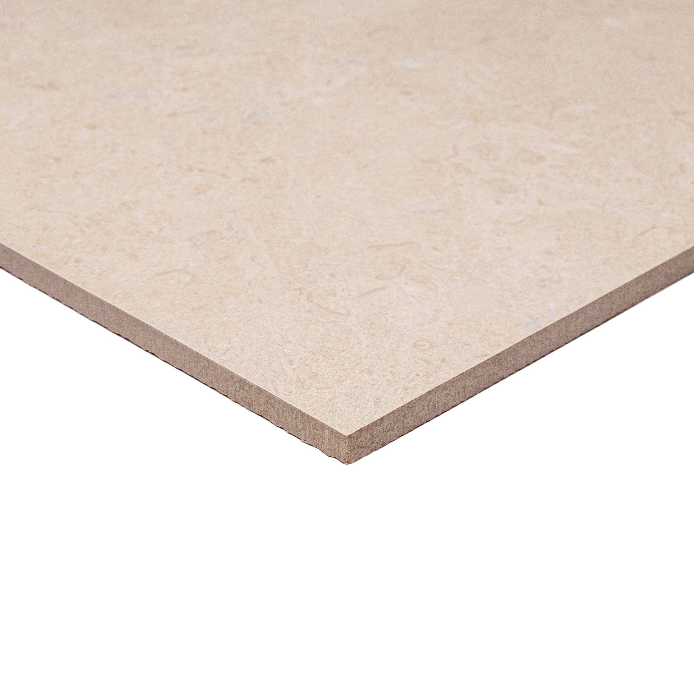 Cream Limestone Look 3D Matte Porcelain Tile Sample in porcelain collection, globally sourced for your imagination.