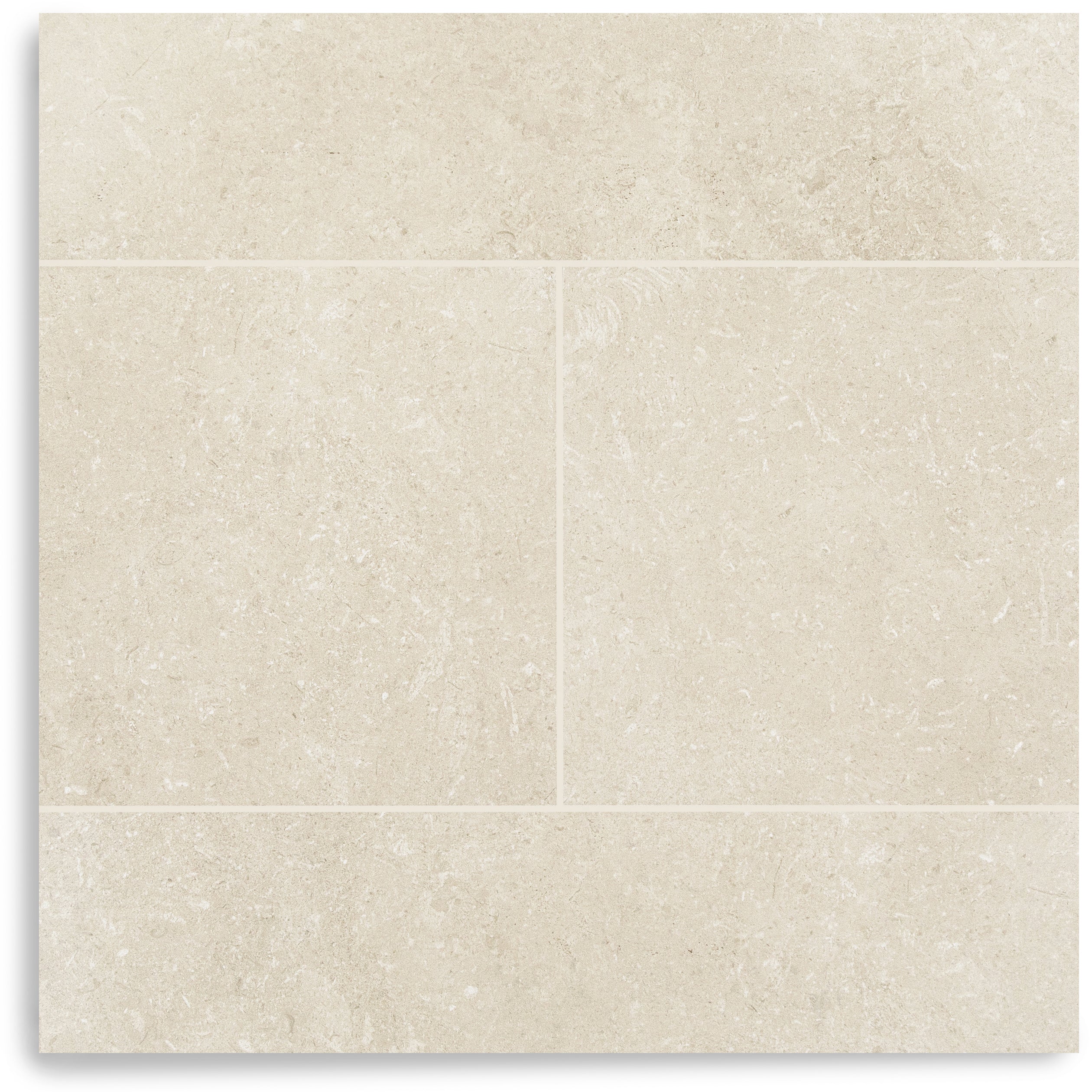 Beige Limestone Look 3D Matte Porcelain Tile in warm cream tone with subtle texture from Stone Editions Porcelain Tile at Reno Source