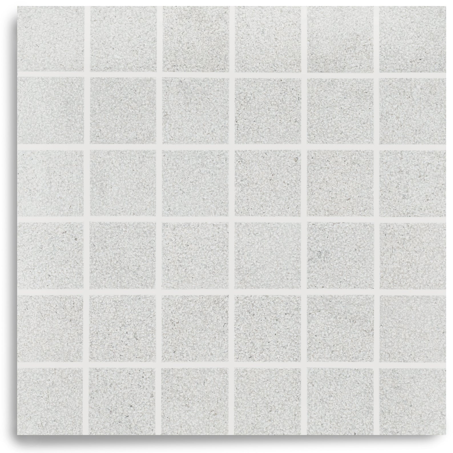 Pearl Hammered Limestone Look Matte Porcelain Mosaic in gray, white, and beige from Stone Editions Porcelain Tile collection