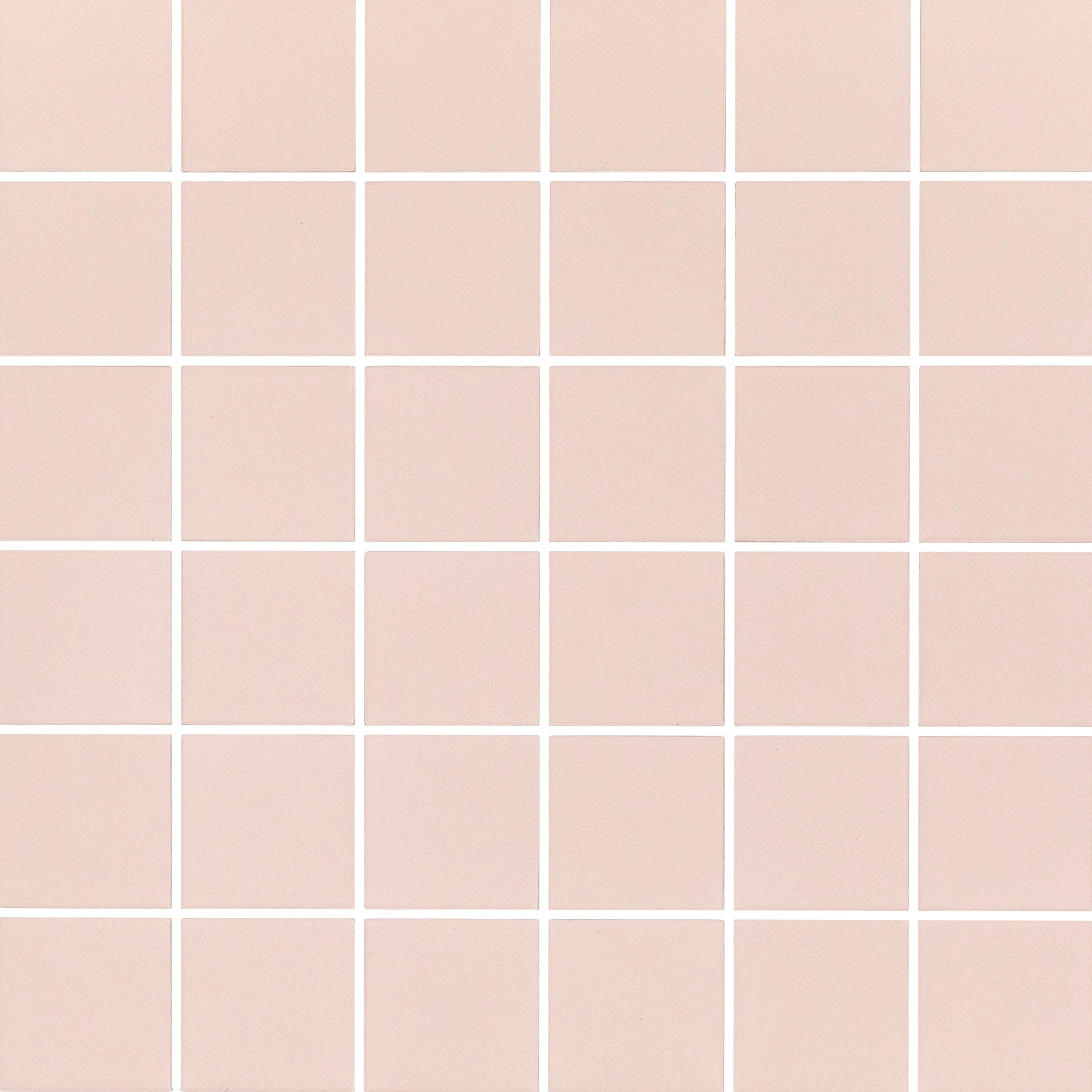 Pink 2x2 Full Body Porcelain Mosaic Tile in soft terracotta blush from Porcelain, Forma Porcelain Mosaics, New Arrivals collection