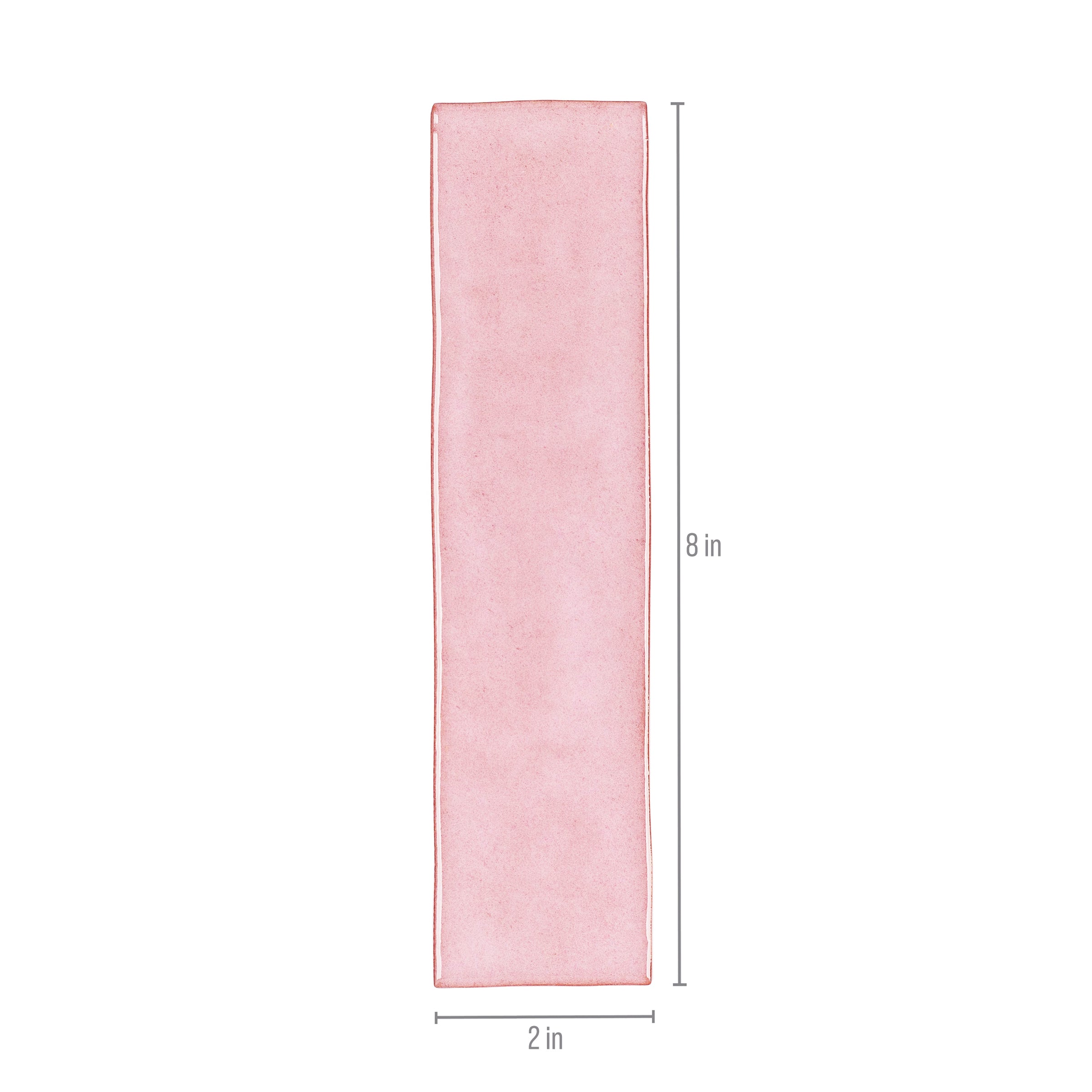 Rose Glossy Ceramic Tile in soft pink ceramic with a glossy finish from Small Format Tiles and Zel Glazed Ceramic Tiles collections
