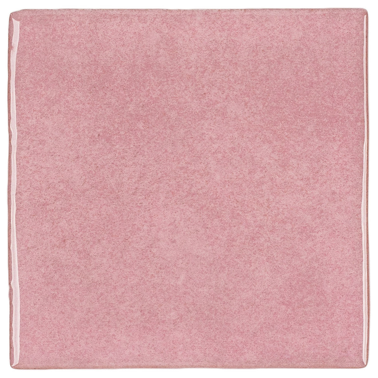 Rose 4x4 Glossy Ceramic Tile Sample in soft pink from Ceramic collection, ideal for design with honest pricing from Reno Source.