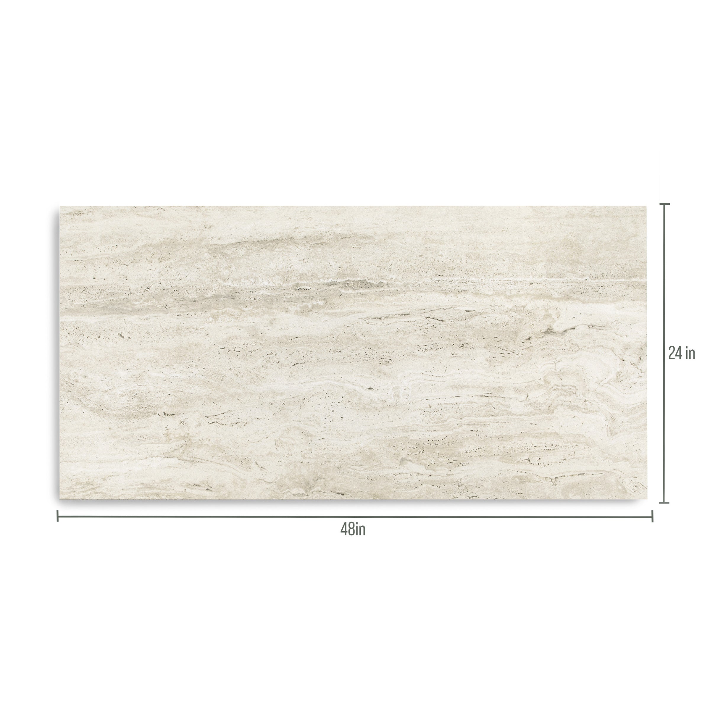Navona 24x48 Travertine Stone Look Porcelain Tile in beige, gray, and white from Stone Editions Porcelain Tile collection