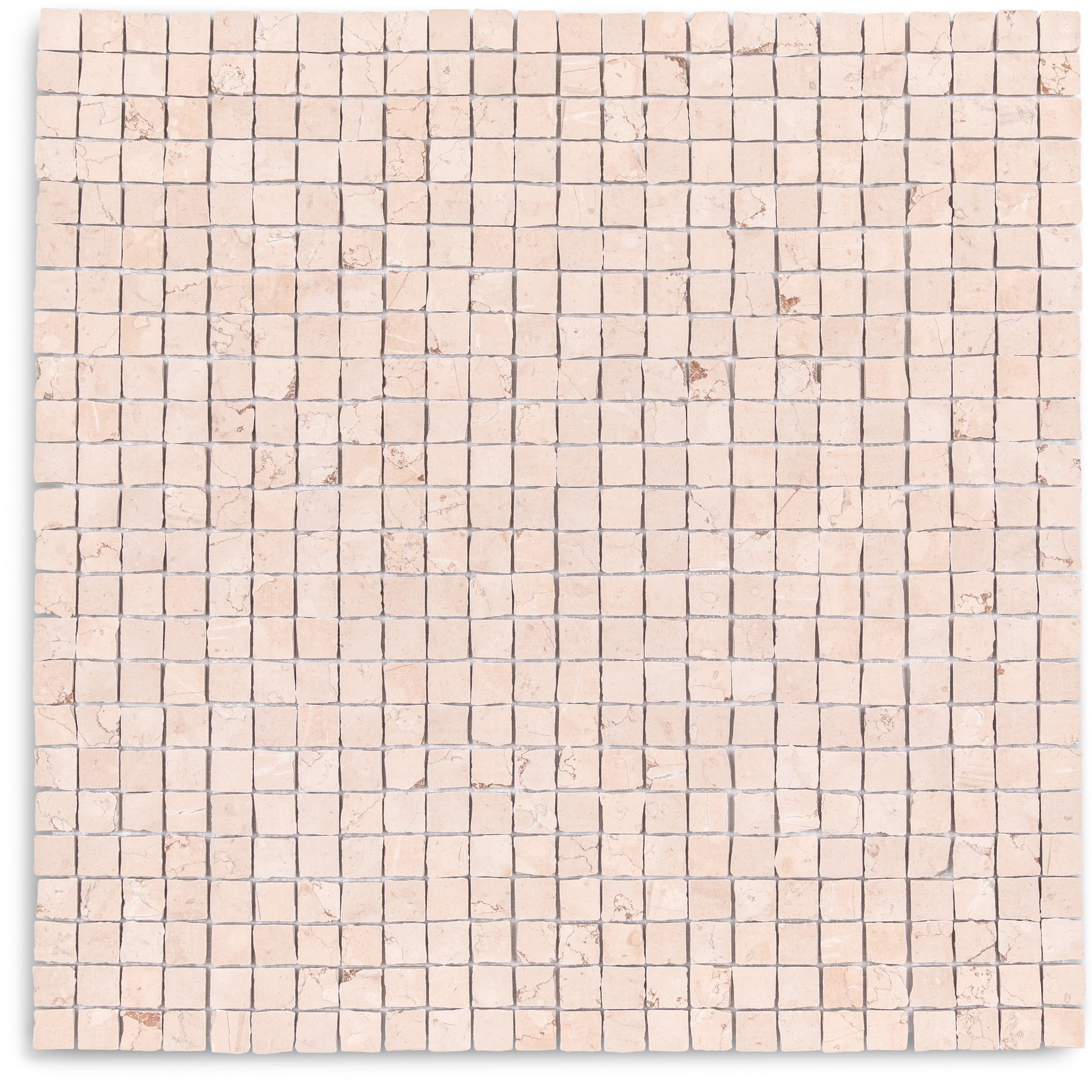 Rosa Perlino 1x1 Chipped Mosaic