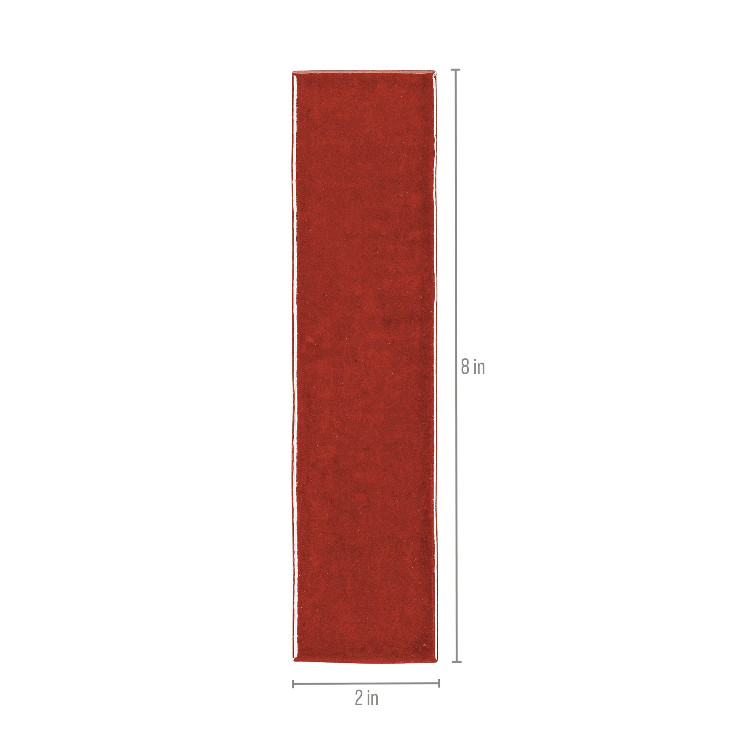 Ruby Glossy Ceramic Tile in rich red ceramic with glossy finish from Small Format Tiles and Zel Glazed Ceramic Tiles collections
