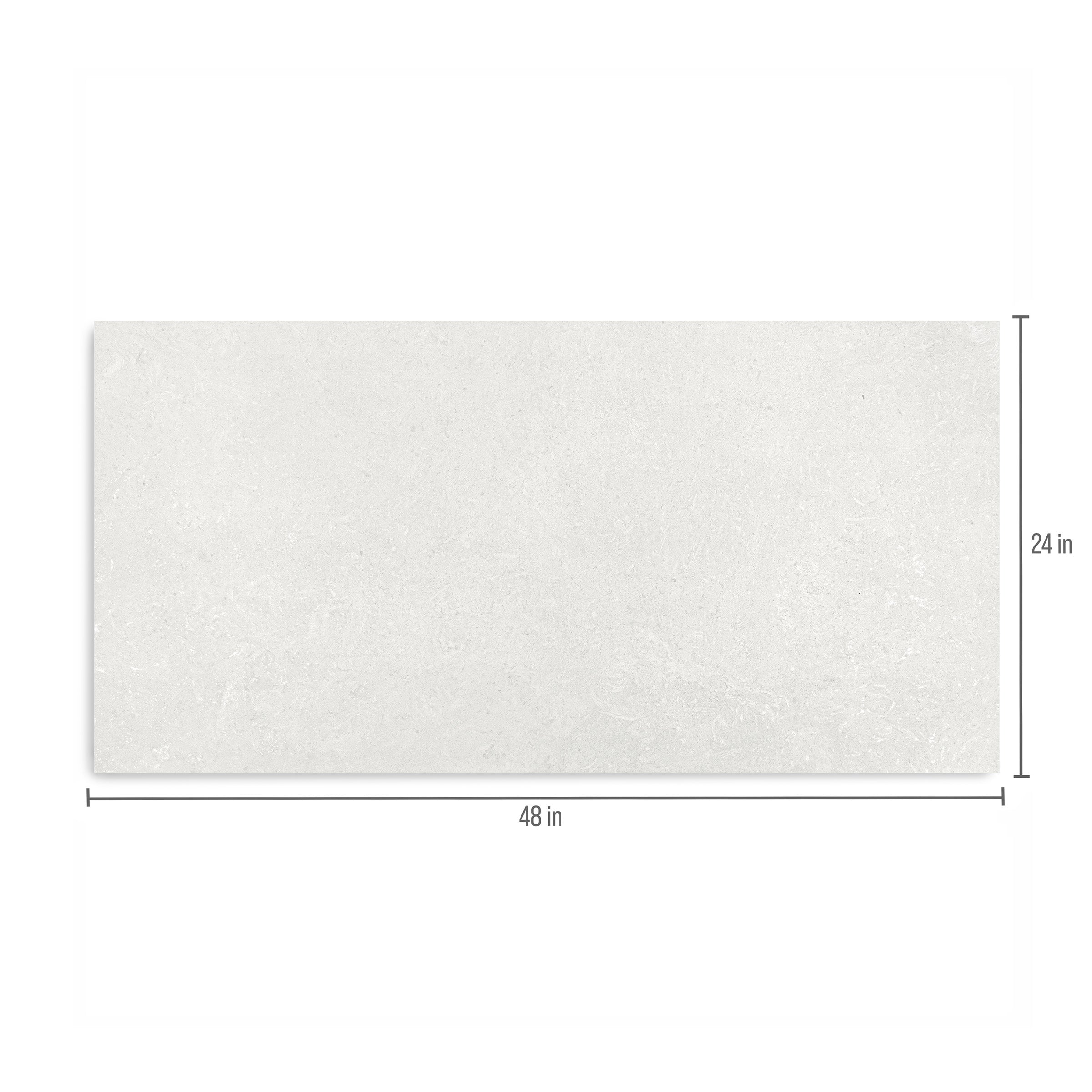 Silver Limestone Look 3D Matte Porcelain Tile in refined grey-white with subtle fossil texture from Stone Editions Porcelain Tile