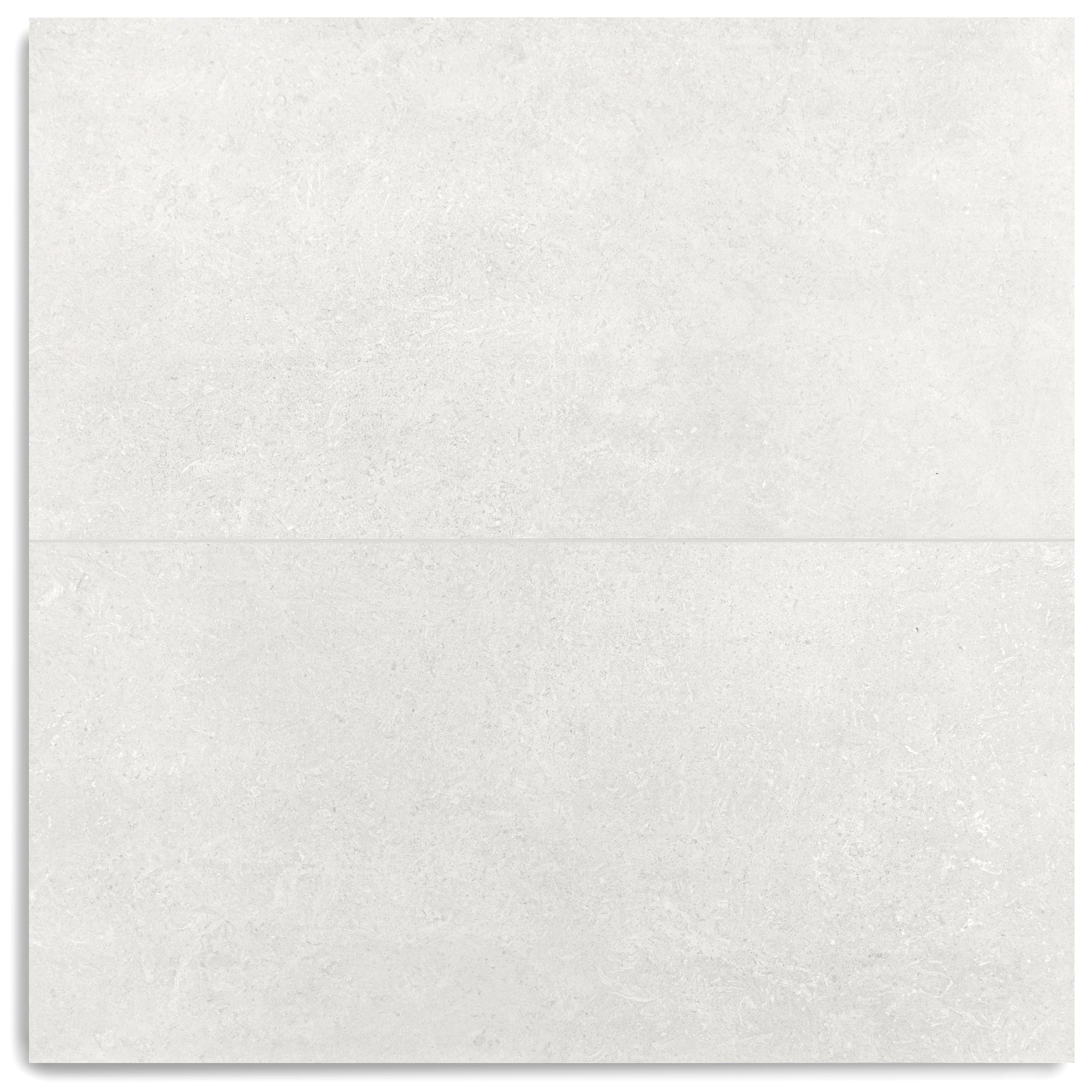 Silver Limestone Look 3D Matte Porcelain Tile in light silver with subtle fossil texture from Stone Editions Porcelain Tile collection