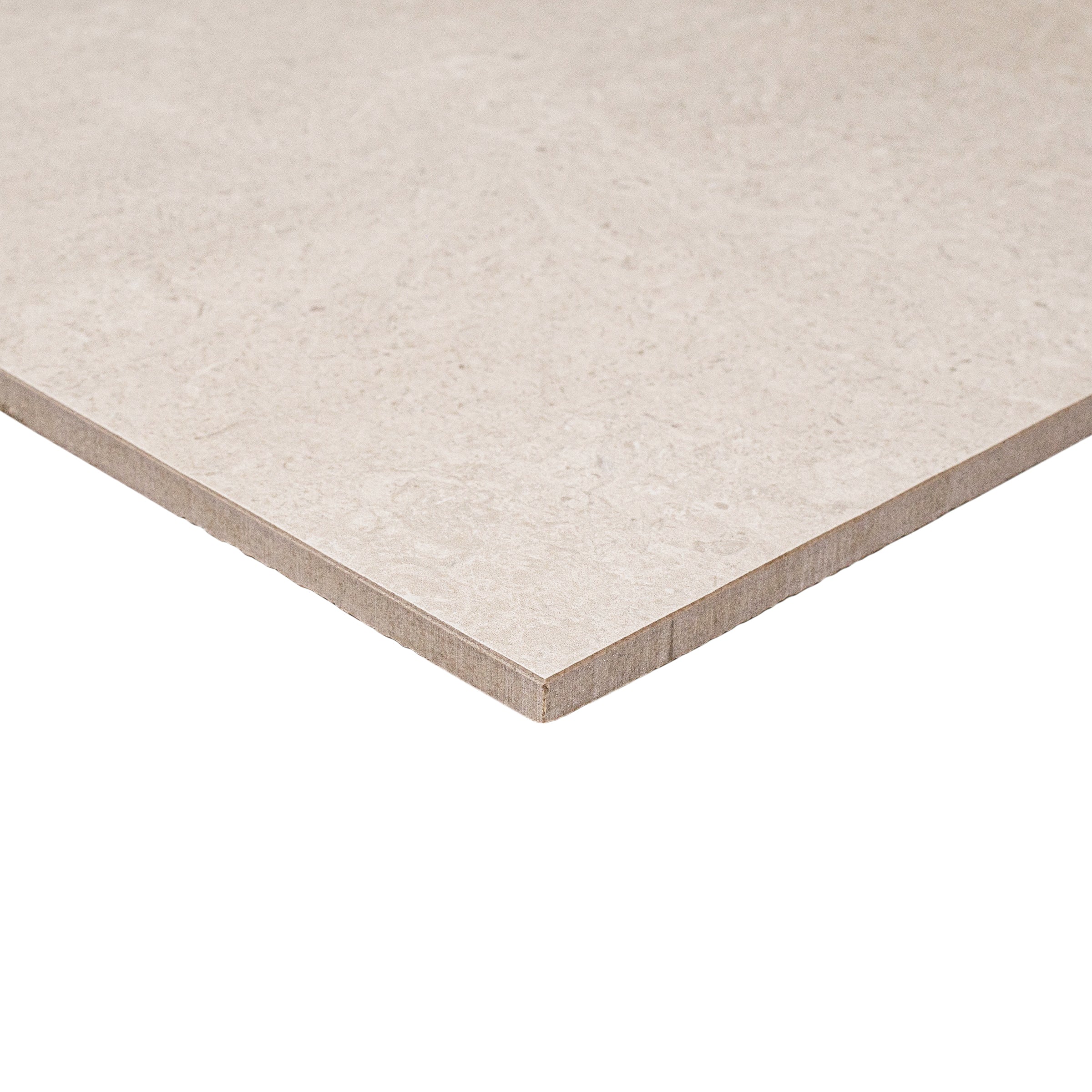 Silver Limestone Look 3D Matte Porcelain Tile Sample in neutral tones for Porcelain collection, globally sourced by Reno Source