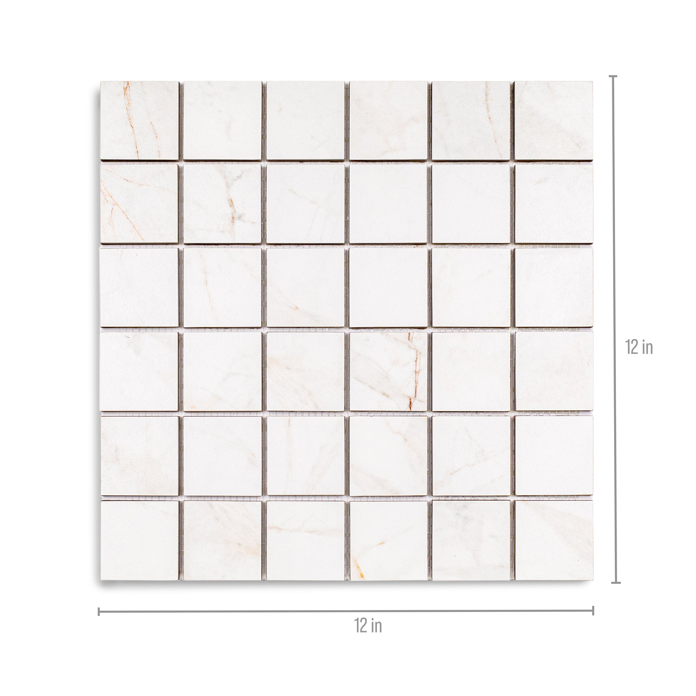 Spider Gold 12x12 Matte Porcelain Mosaic in white and beige tones from Stone Editions Porcelain Tile at Reno Source