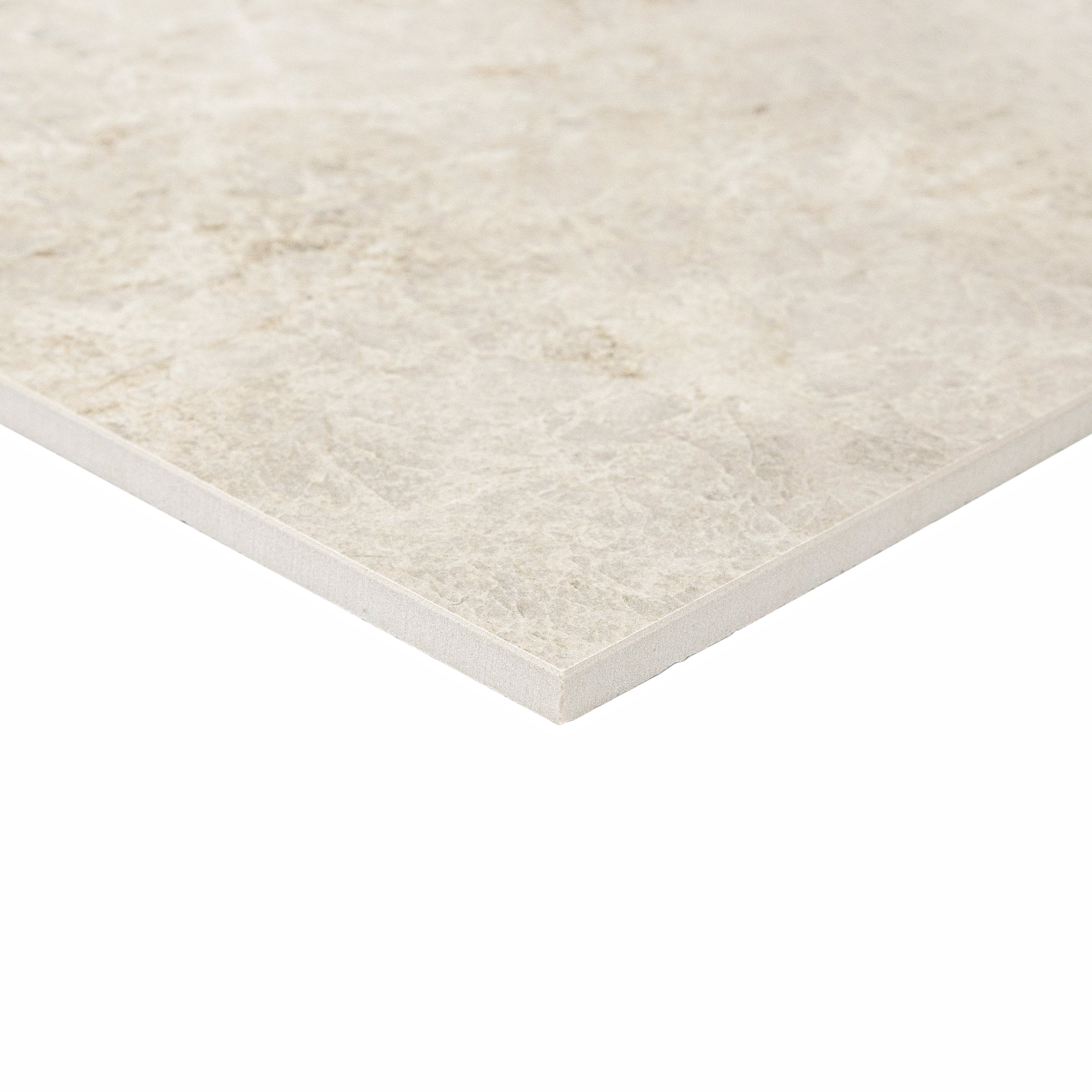 Taj Matte Marble Look Porcelain Tile in beige with warm sandy veining and creamy ivory from Large Format Tiles collection