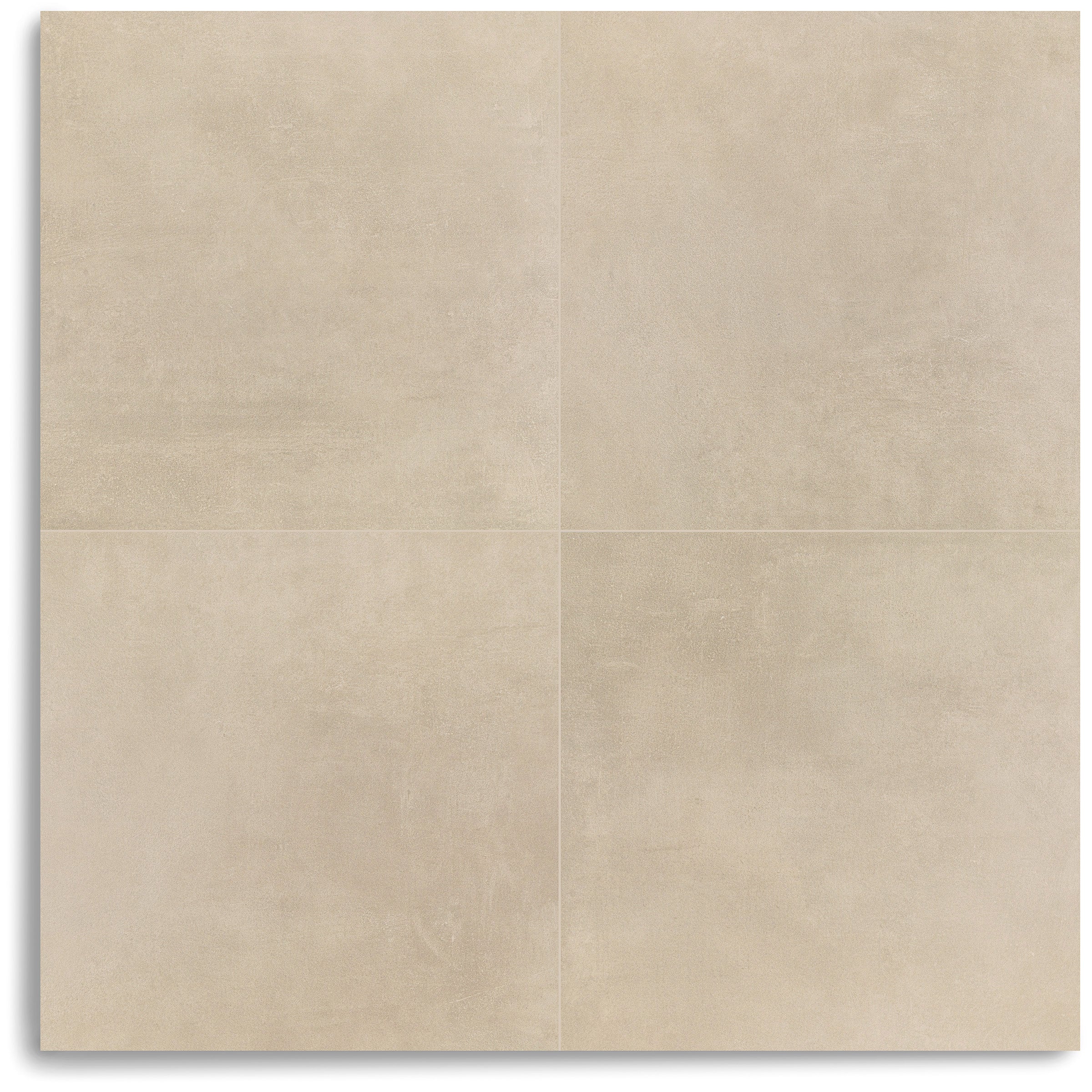 Calce Cement Look Porcelain Tile in soft beige with subtle concrete texture