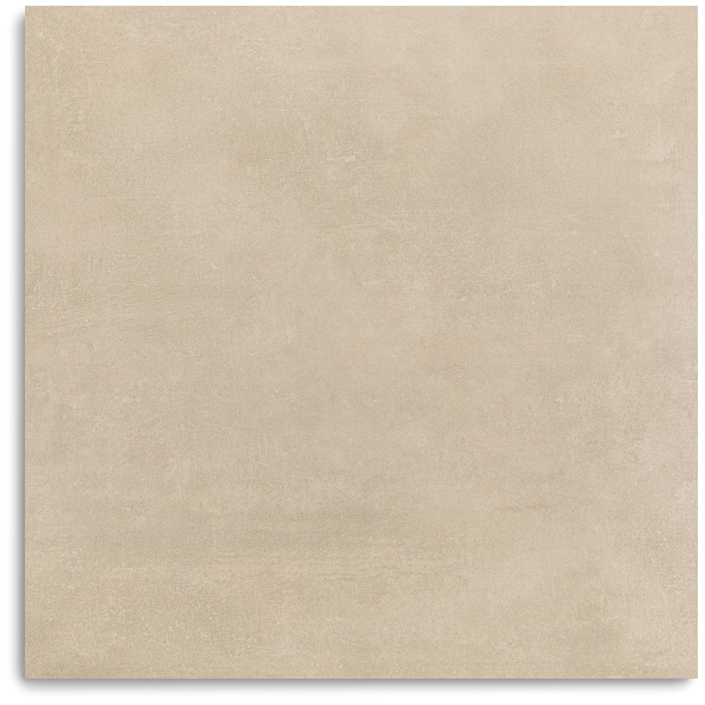 Beige square tile with a subtle mottled texture