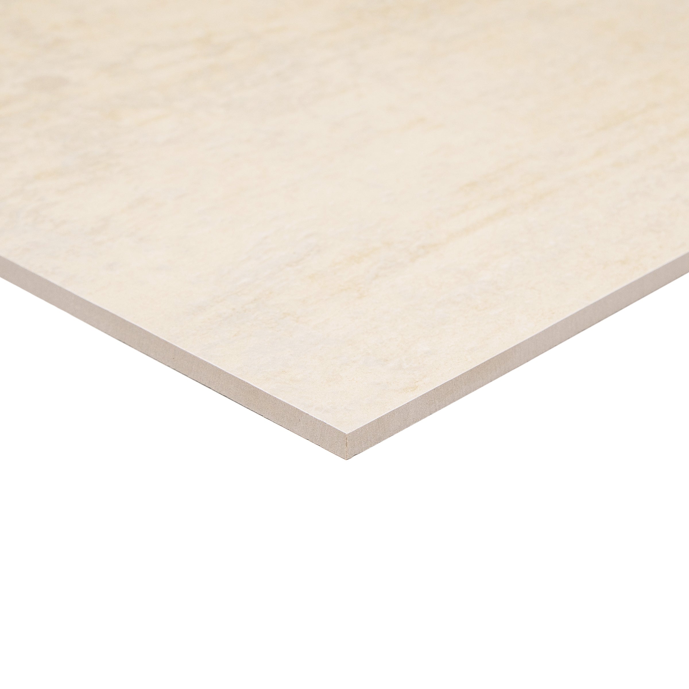 Travertino 3D Stone Look Porcelain Tile Sample in light beige from Porcelain SAMPLES ONLY collection, globally sourced.