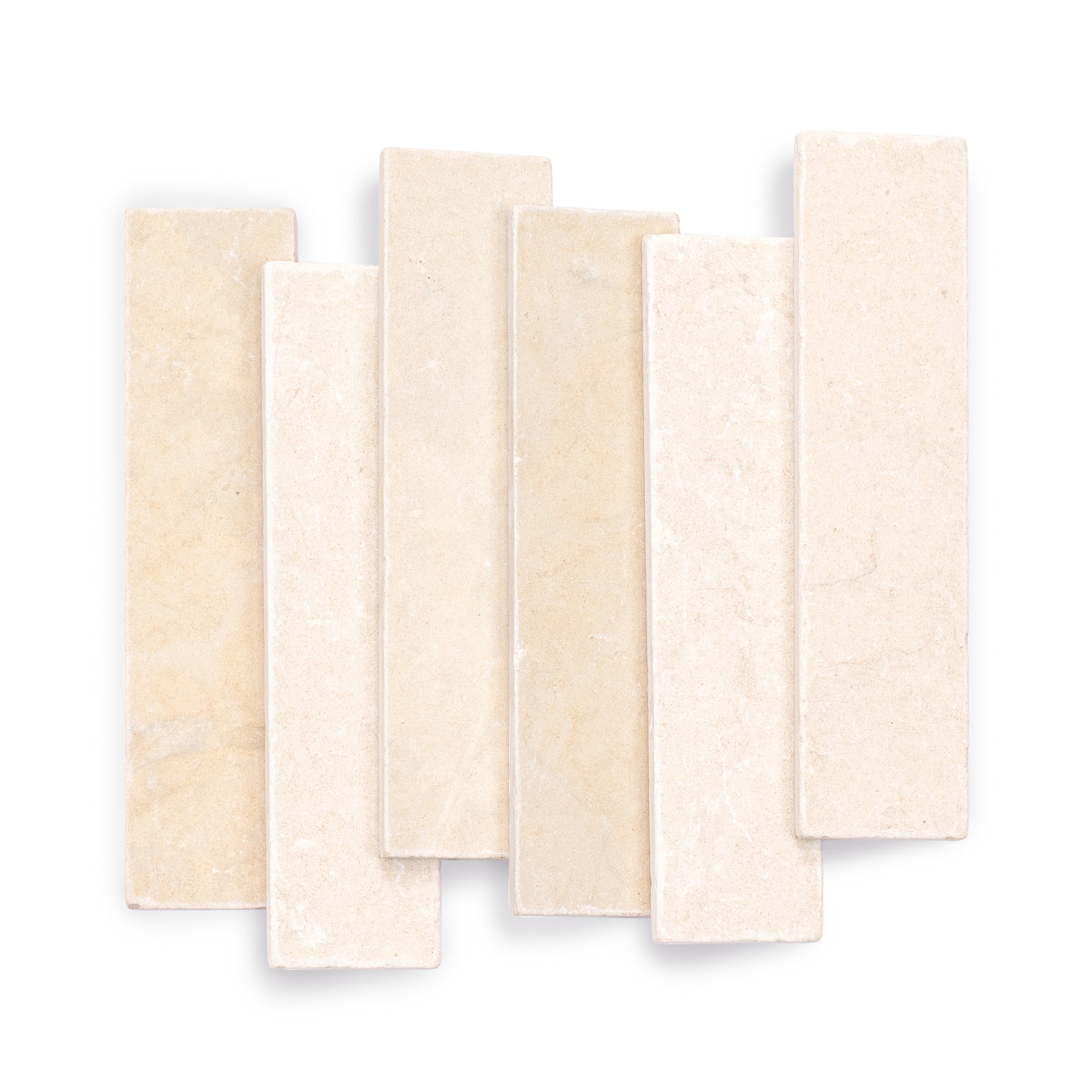Desert Tea 2x8 Tumbled Marble Tile in beige with sand and cream tones from Tumbled Natural Stone Tiles Stone New Arrivals GREY
