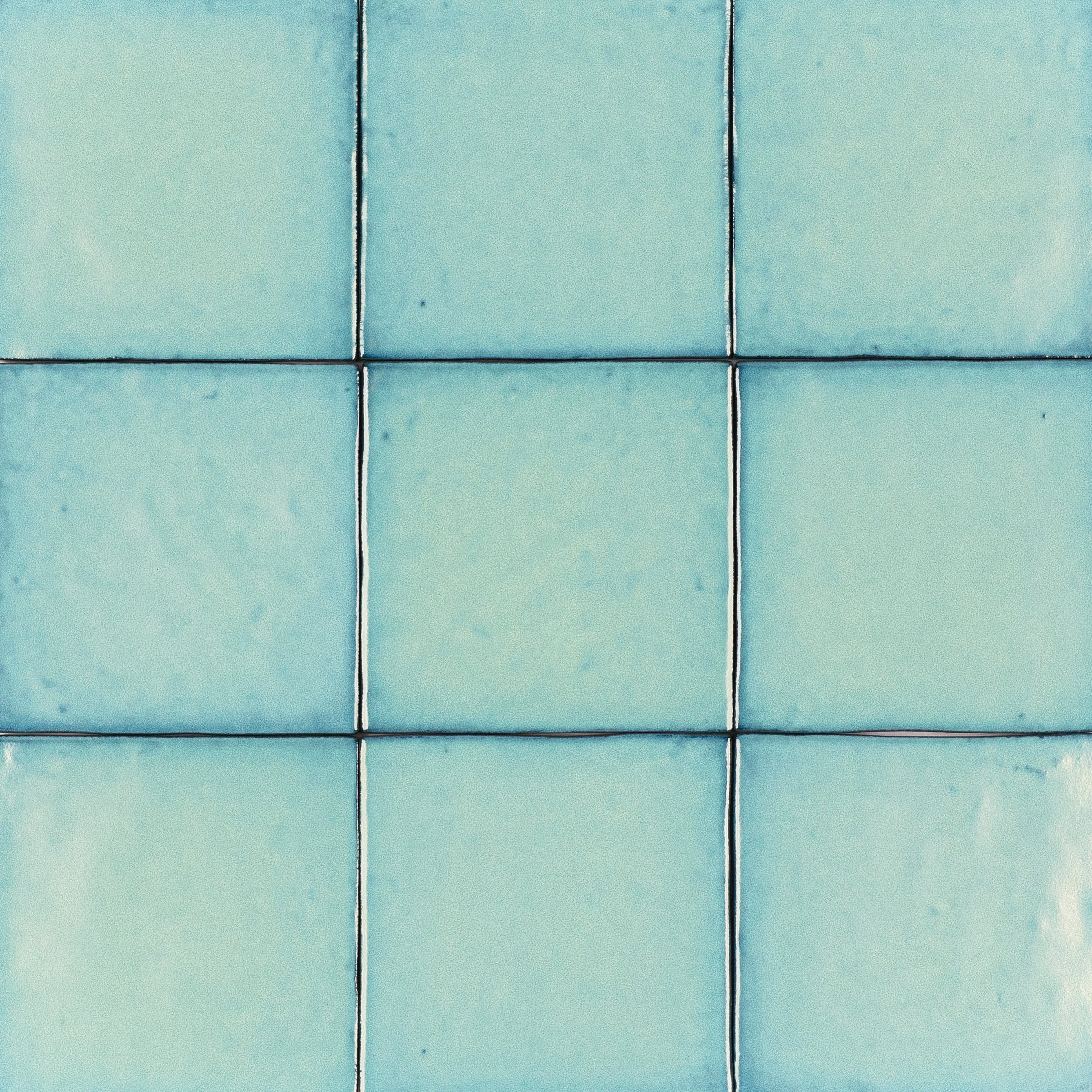 Turquoise Glossy Ceramic Tile with subtle handcrafted texture from Small Format Tiles and Zel Glazed Ceramic Tiles collections