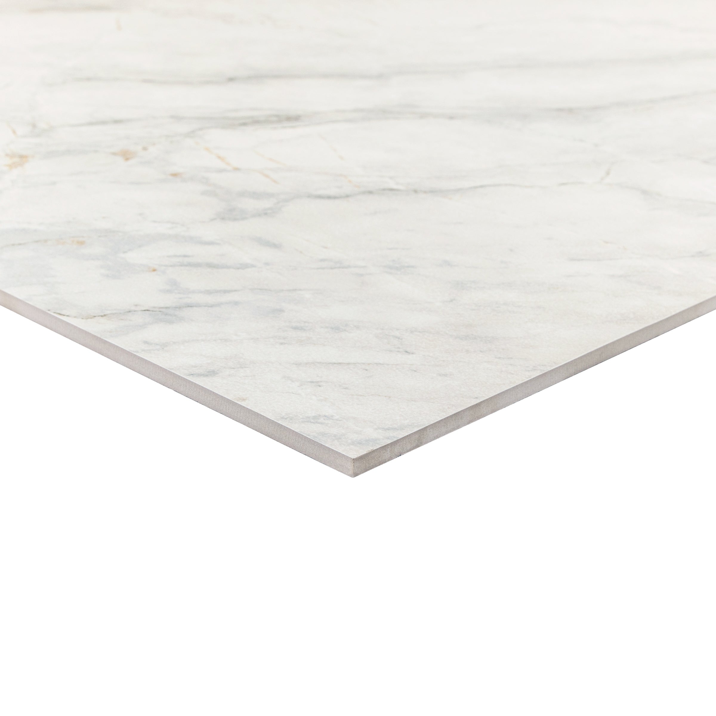 Van Gogh 3D Marble Look Porcelain Tile with soft blue gray and pale violet veining from Large Format Tiles and Marble Editions Porcelain Tile collections