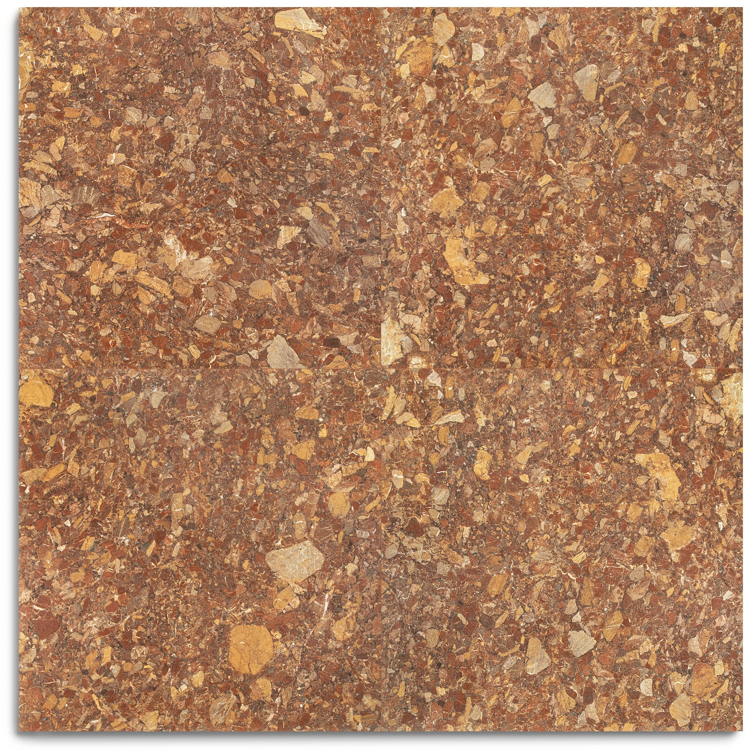 Venica Red Stone Look Porcelain Tile in red, brown, beige, and burgundy tones from Stone Editions Porcelain Tile collection