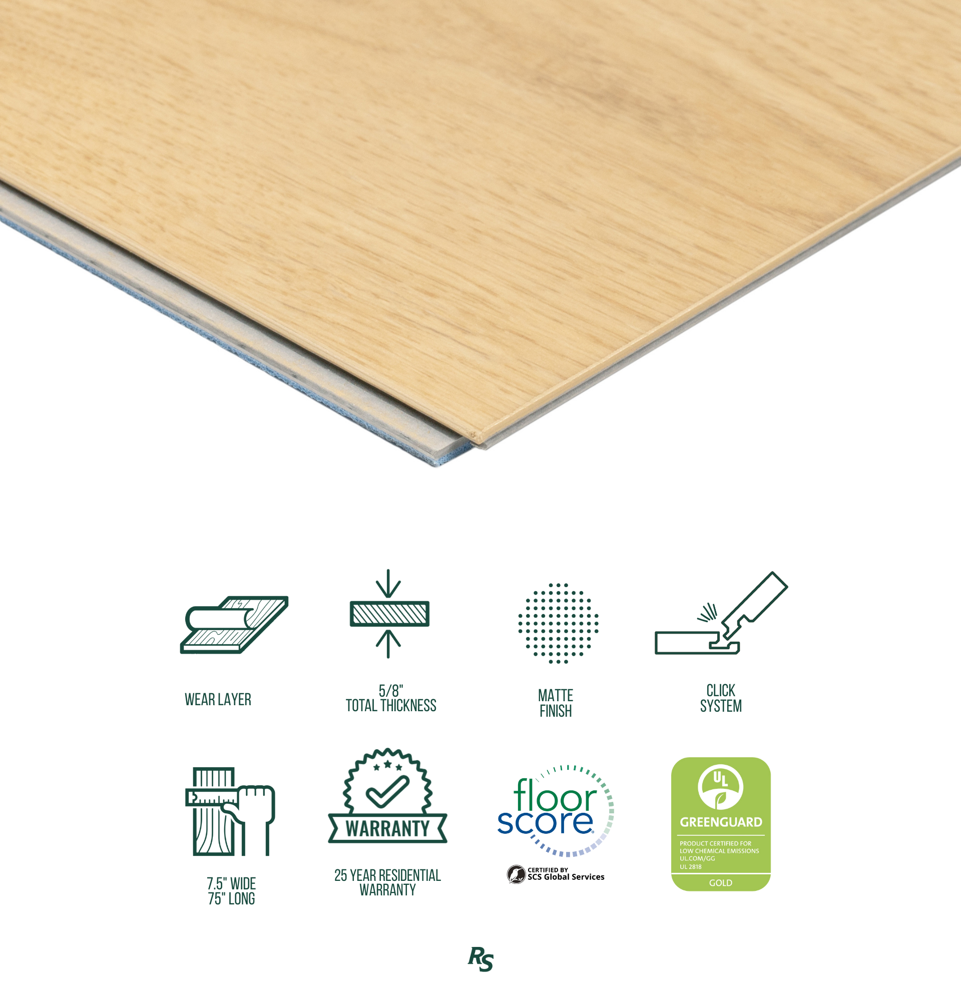 No. 15 9x60 Rigid Core Vinyl Flooring in pale brown and beige tones with matte finish from Vinyl Floor New Arrivals at Reno Source