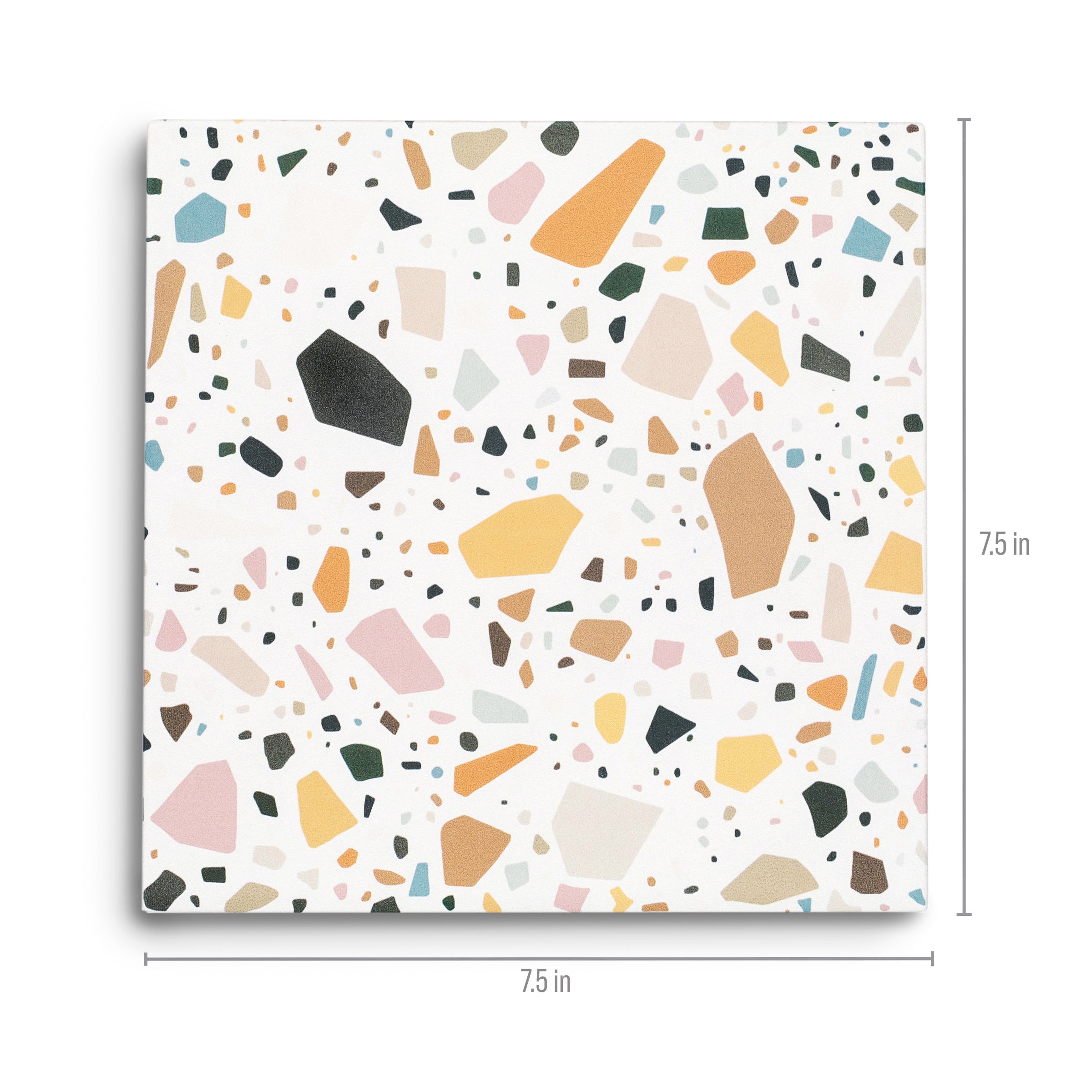 White Multi-Color Matte Porcelain Tile