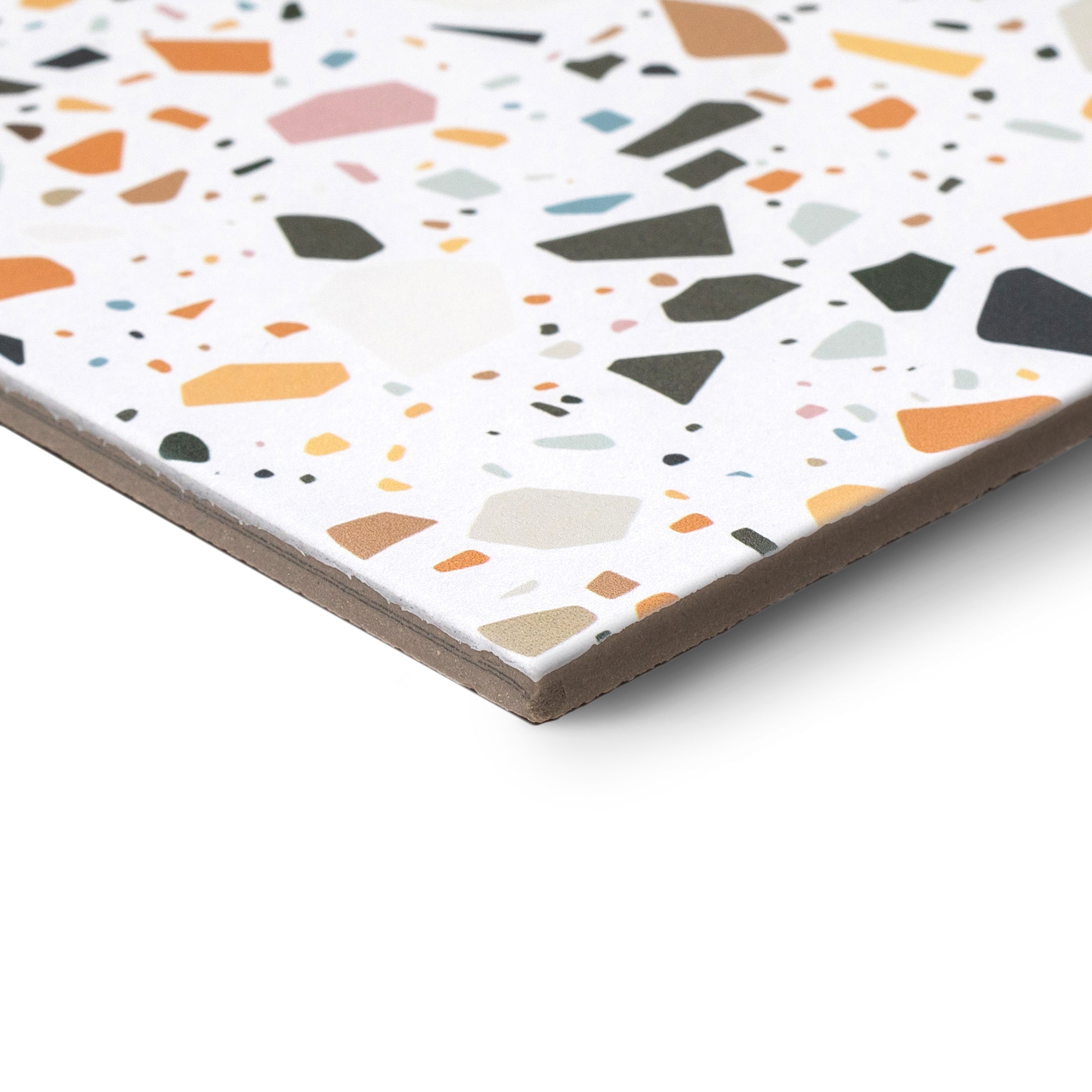 White Multi-Color Matte Porcelain Tile