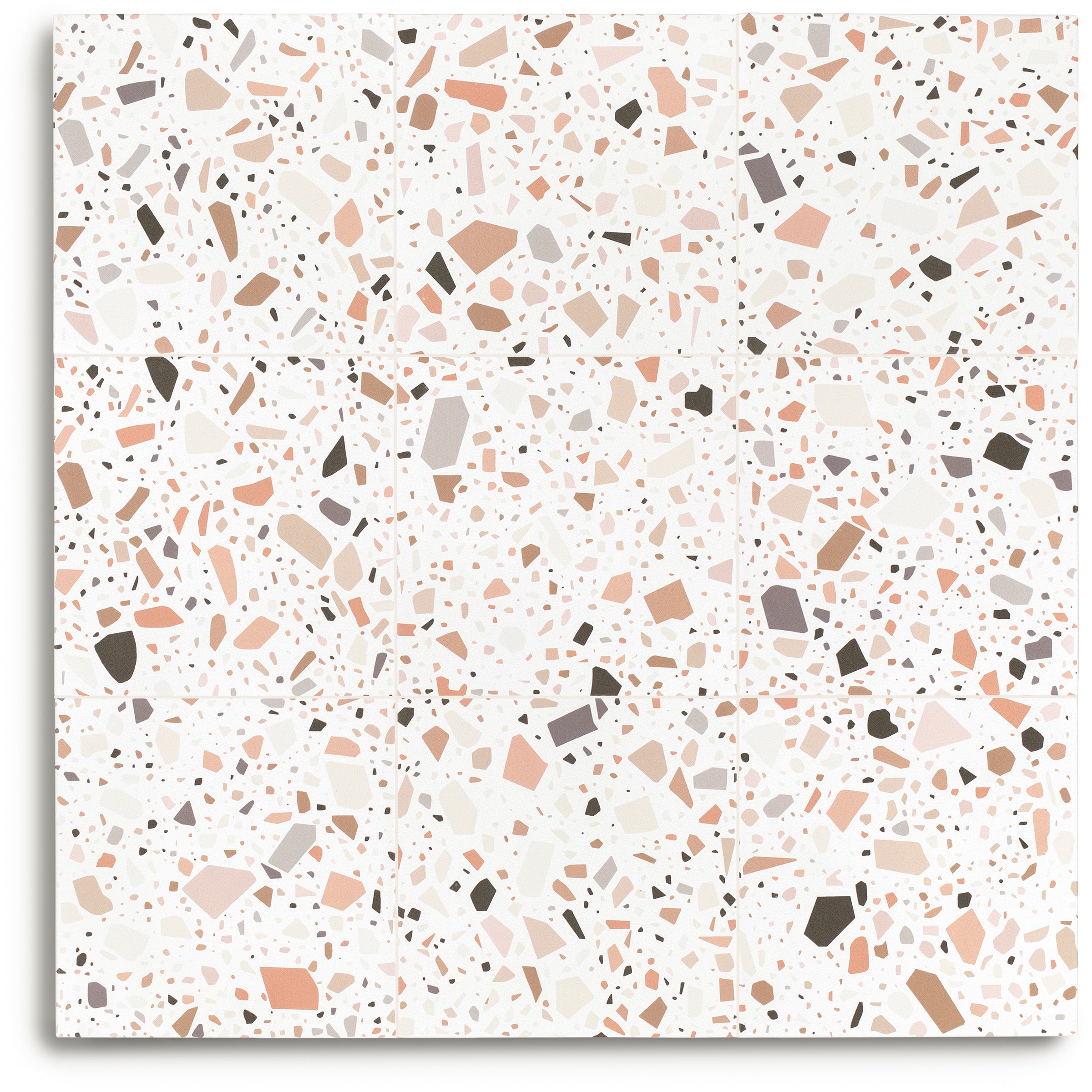 Cotto Confetti Matte Porcelain Tile with mixed neutral confetti pattern for flooring in Porcelain New Arrivals collection