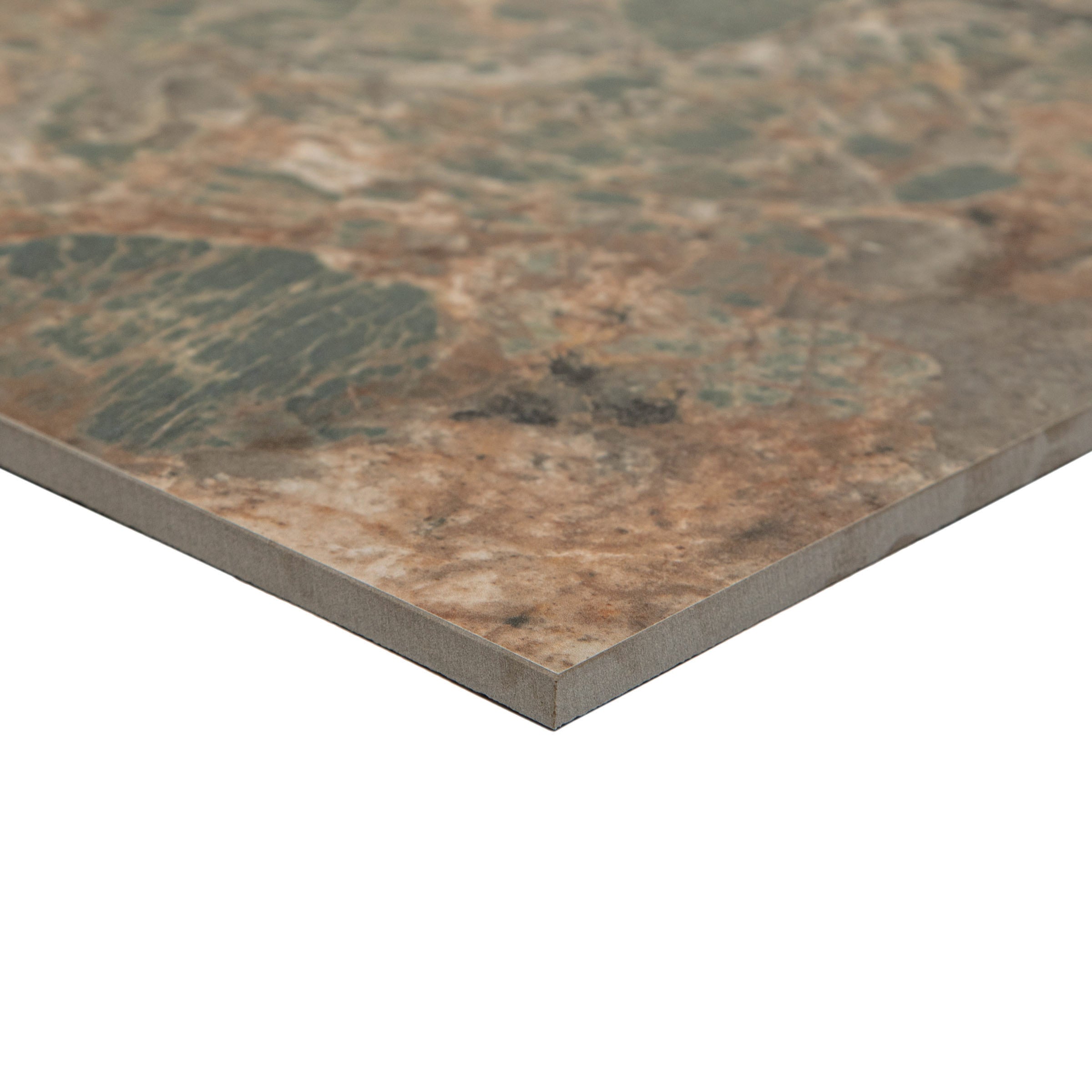 Amazzonite Matte Marble Look Porcelain Tile Sample from Porcelain collection, globally sourced, design oriented materials.