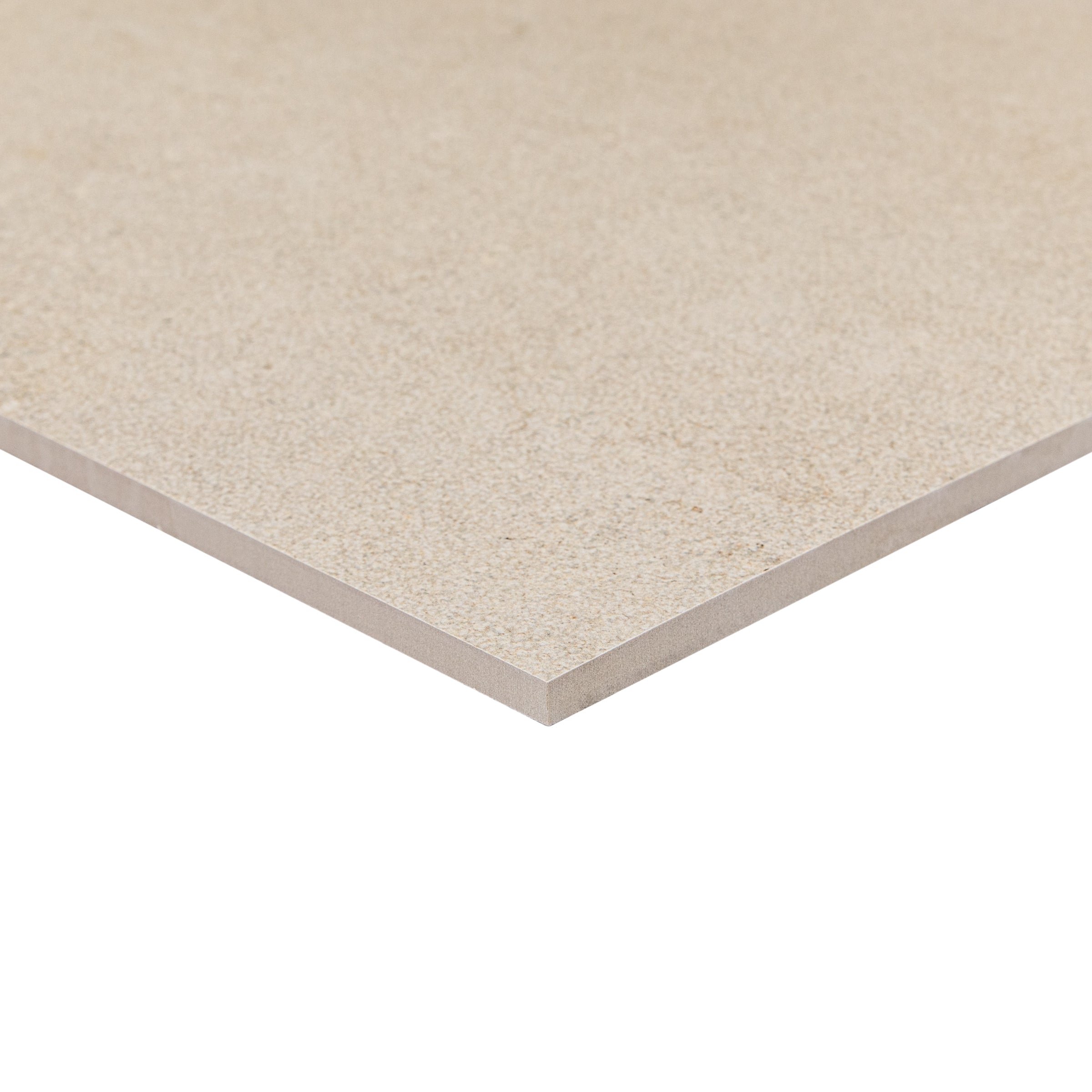 Almond Hammered Limestone Look Matte Porcelain Tile Sample from Porcelain collection, globally sourced for your imagination