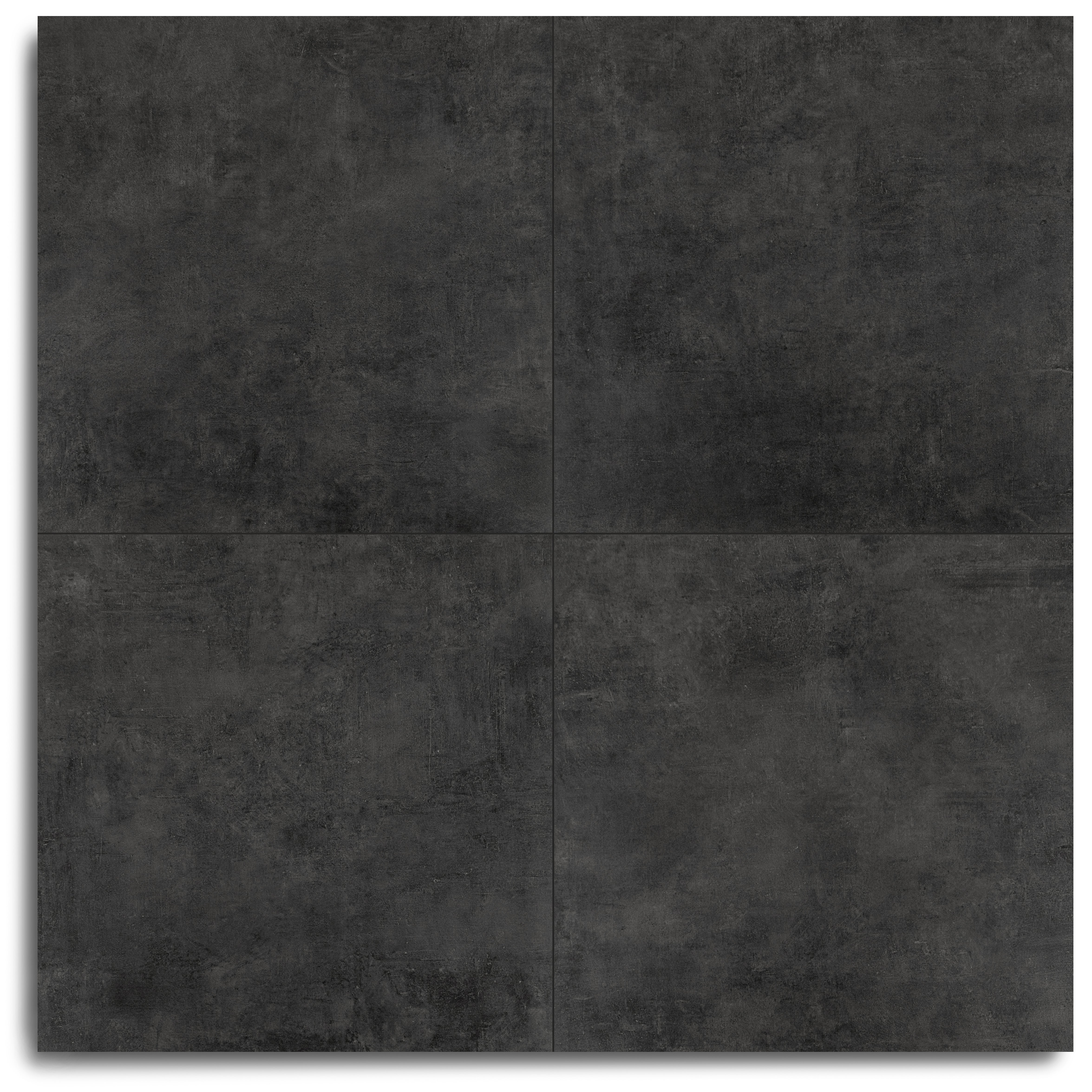 Dark charcoal large format tiles with a textured concrete effect