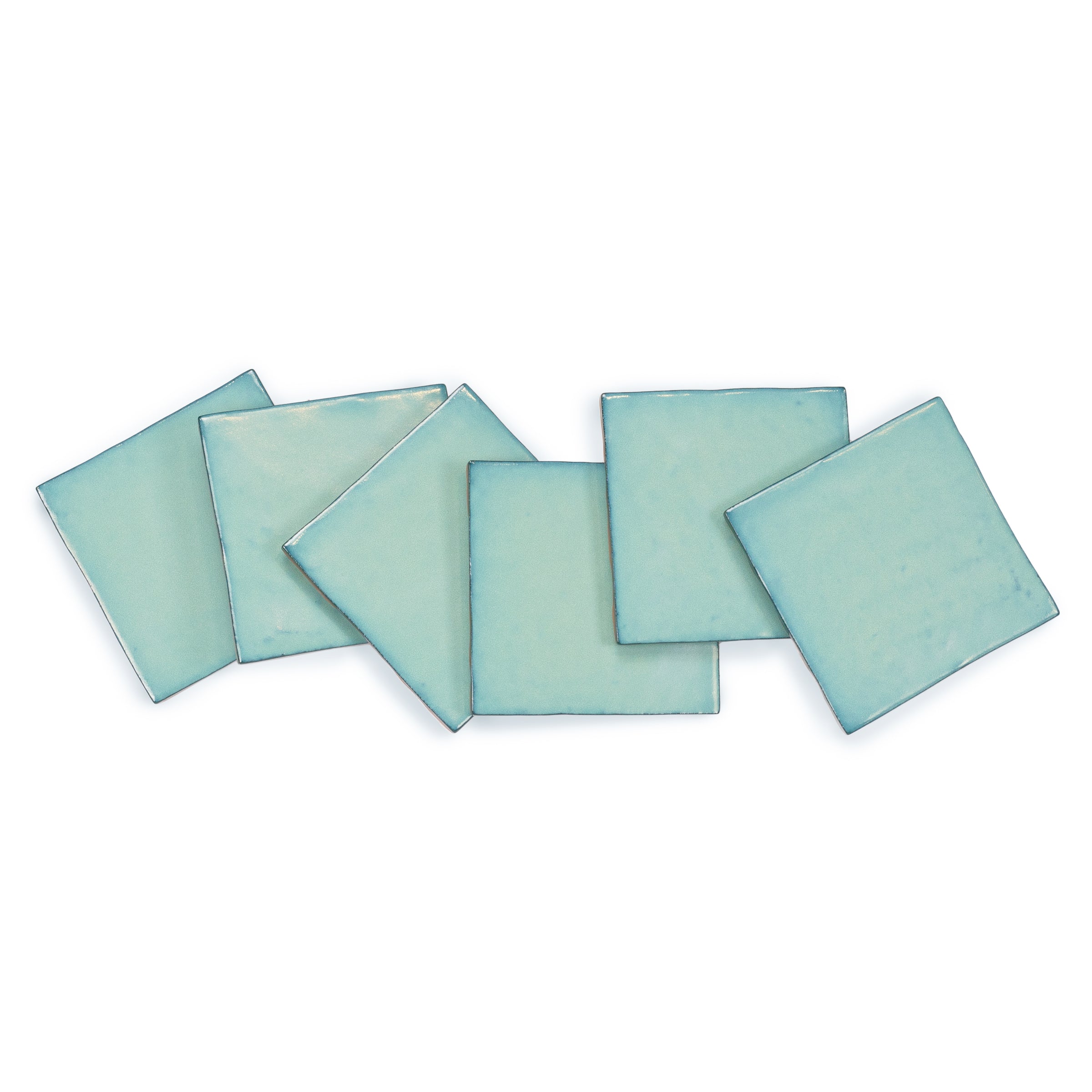Turquoise Glossy Ceramic Tile in small format with handcrafted style from Small Format Tiles and Zel Glazed Ceramic Tiles collections