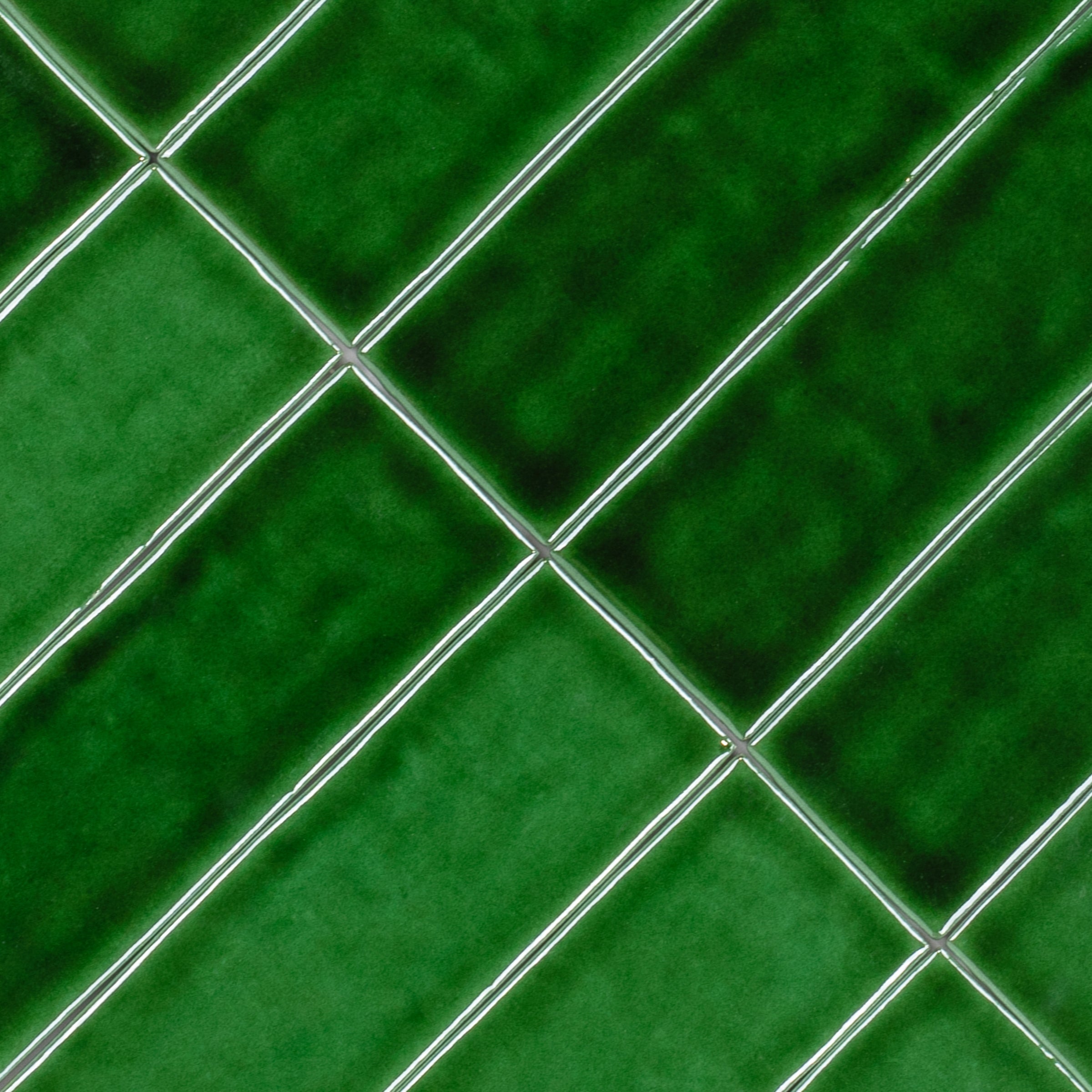 Emerald Glossy Ceramic Tile in green from Small Format Tiles, Zel Glazed Ceramic Tiles, Ceramic, and New Arrivals collections