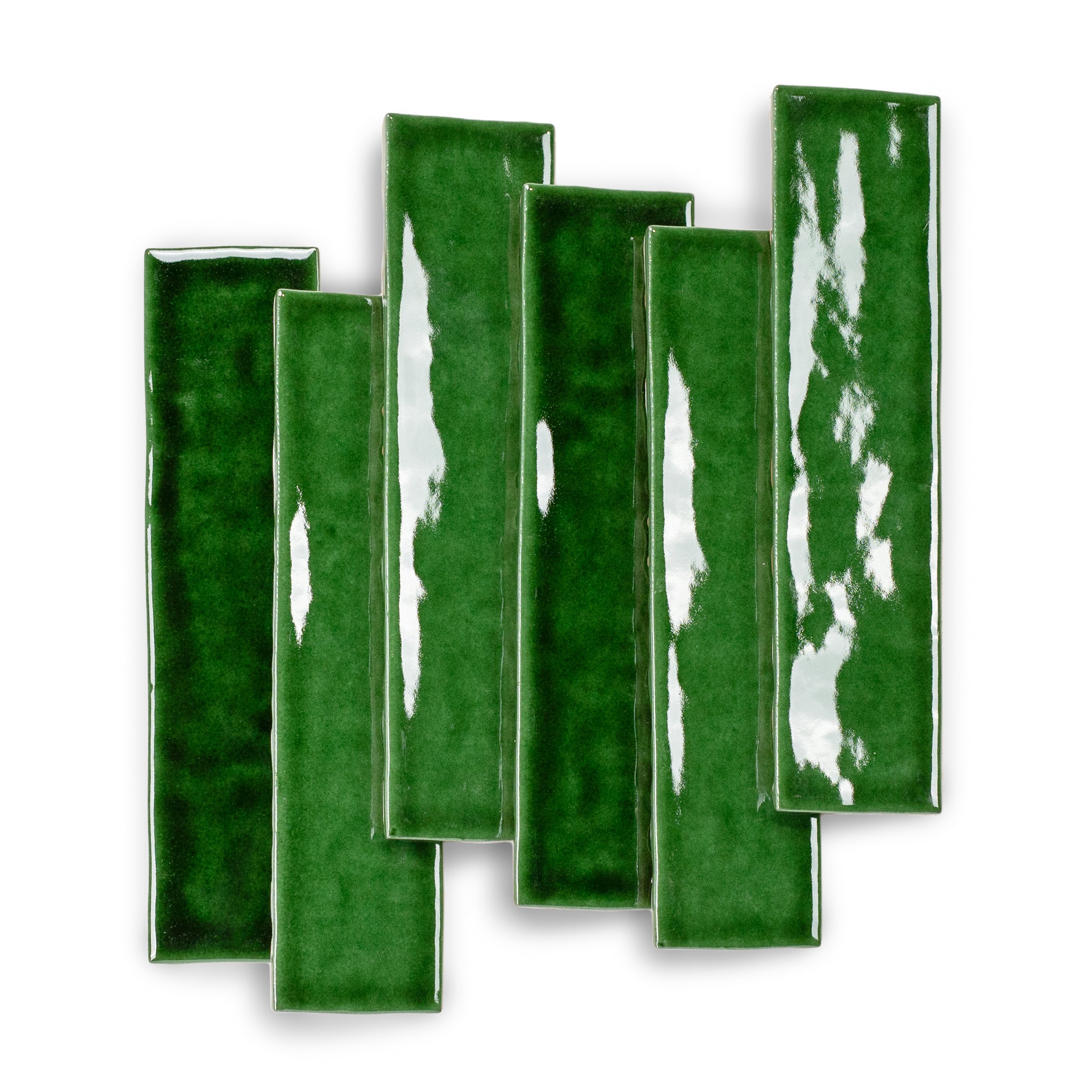 Emerald Glossy Ceramic Tile in green with a glossy finish from Small Format Tiles, Zel Glazed Ceramic Tiles, Ceramic, New Arrivals collections