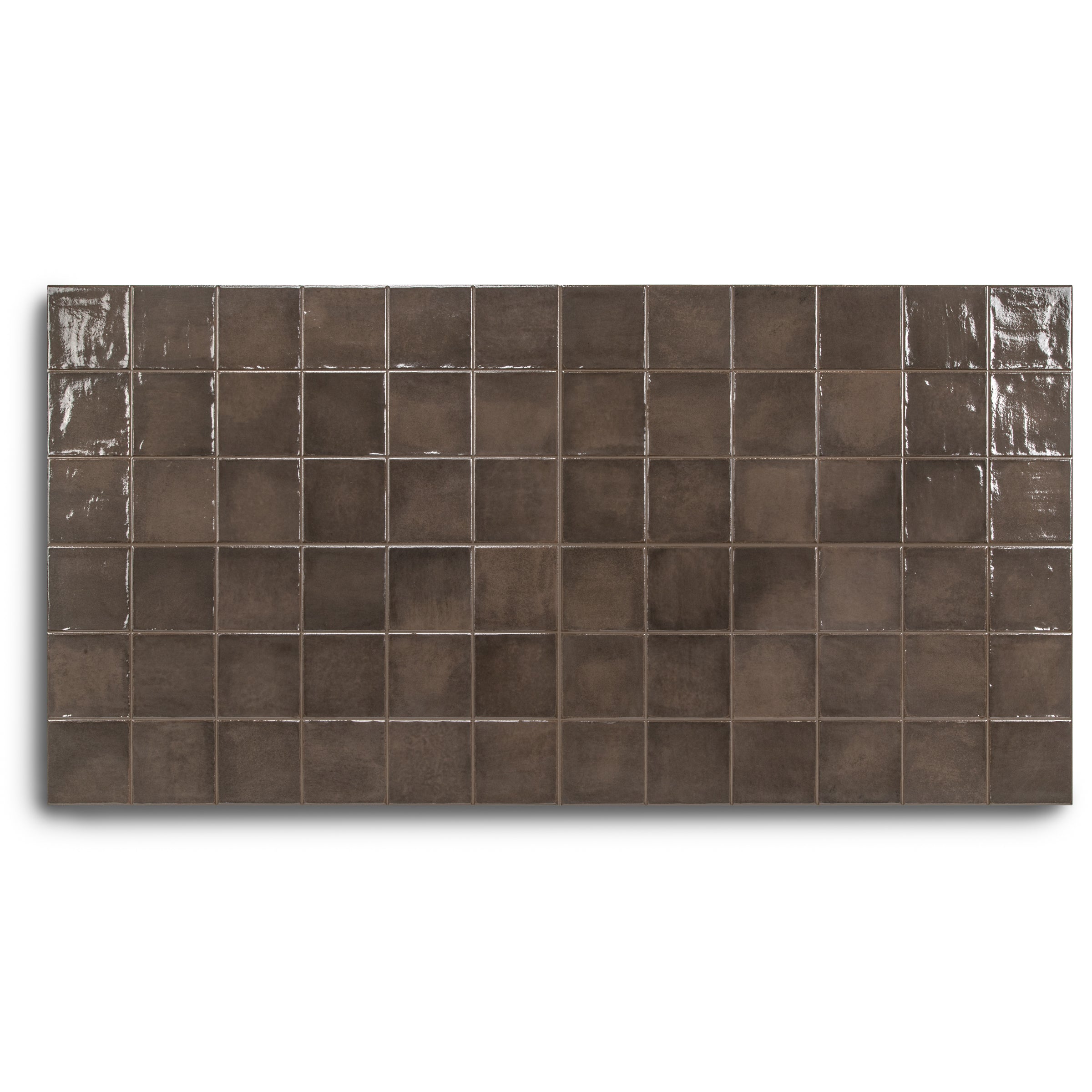 Amaris Glossy Porcelain Tile in a dark glossy finish, part of Large Format Tiles and Porcelain collections by Reno Source