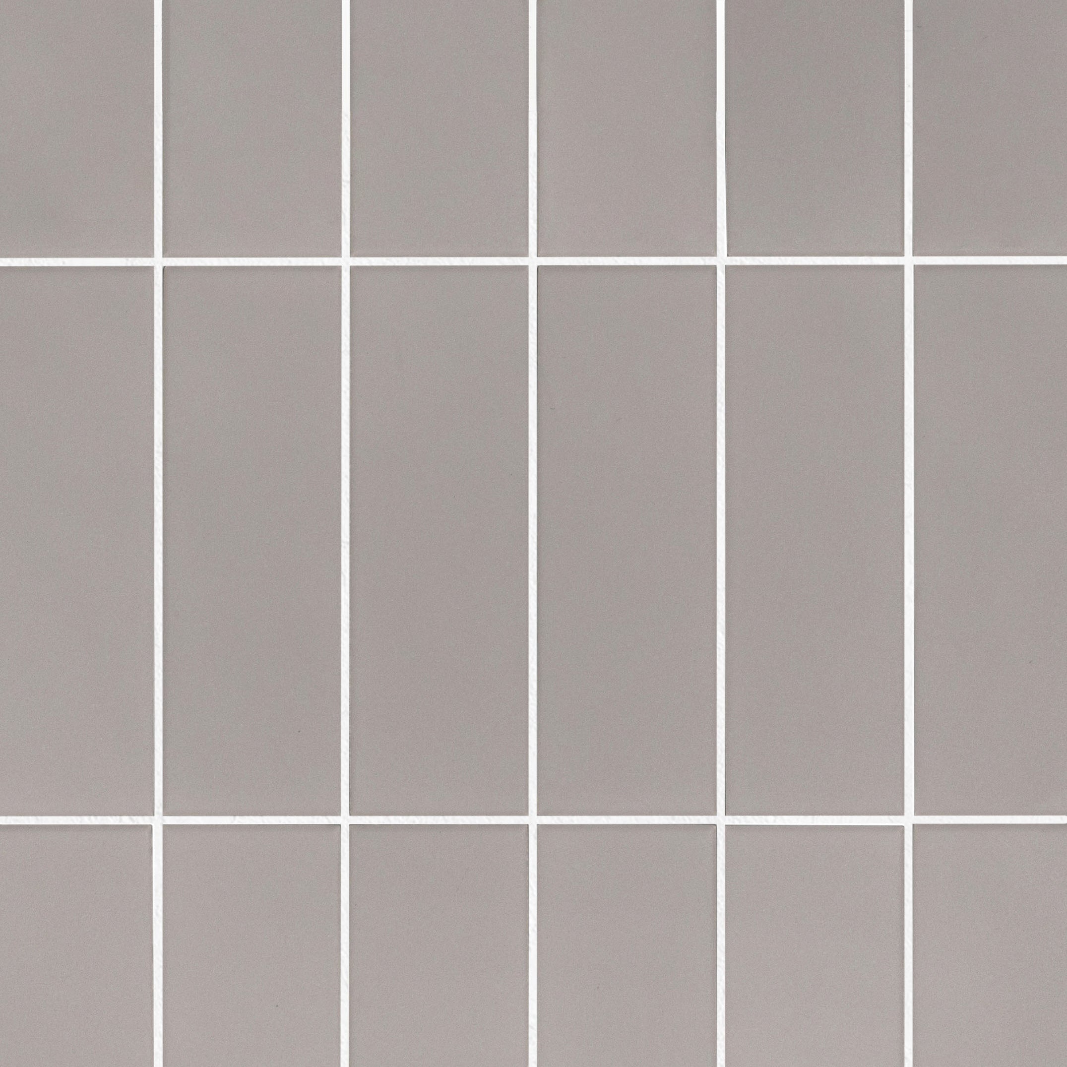 Colorblock Porcelain Tile in muted gray matte finish with clean grid lines from Small Format Tiles New Arrivals collection