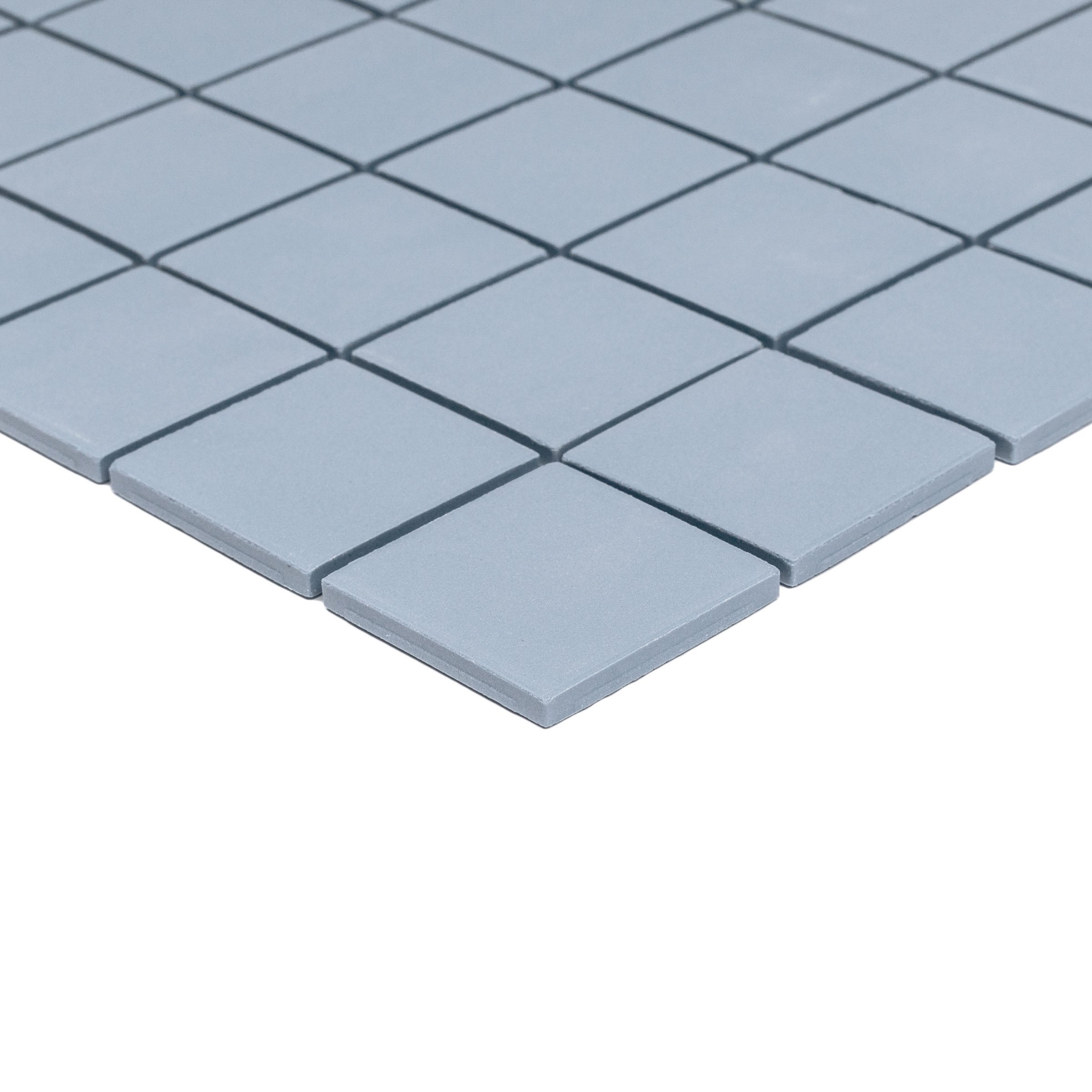 Blue 2x2 Full Body Porcelain Mosaic Tile Sample showcasing porcelain mosaic tiles from SAMPLES ONLY collection, globally sourced.