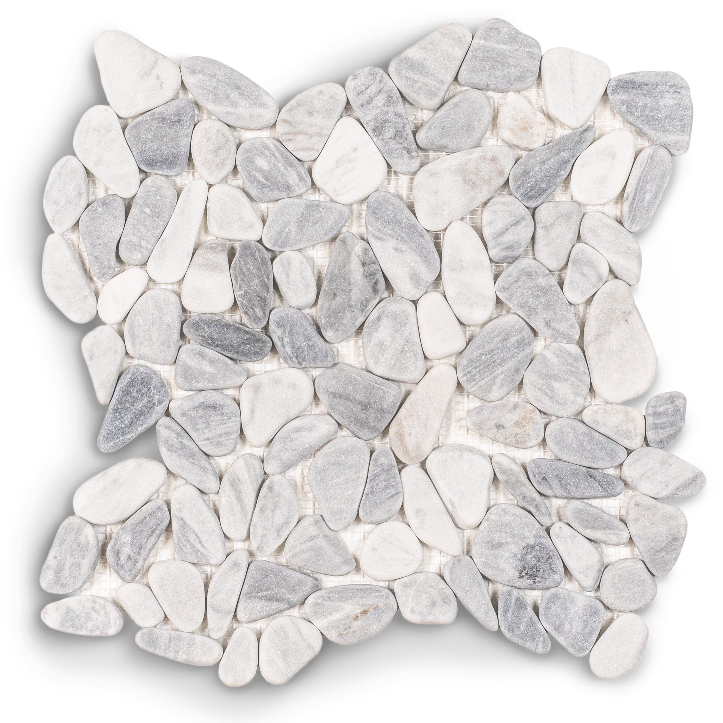 Bardiglio Tumbled Pebble Mosaic