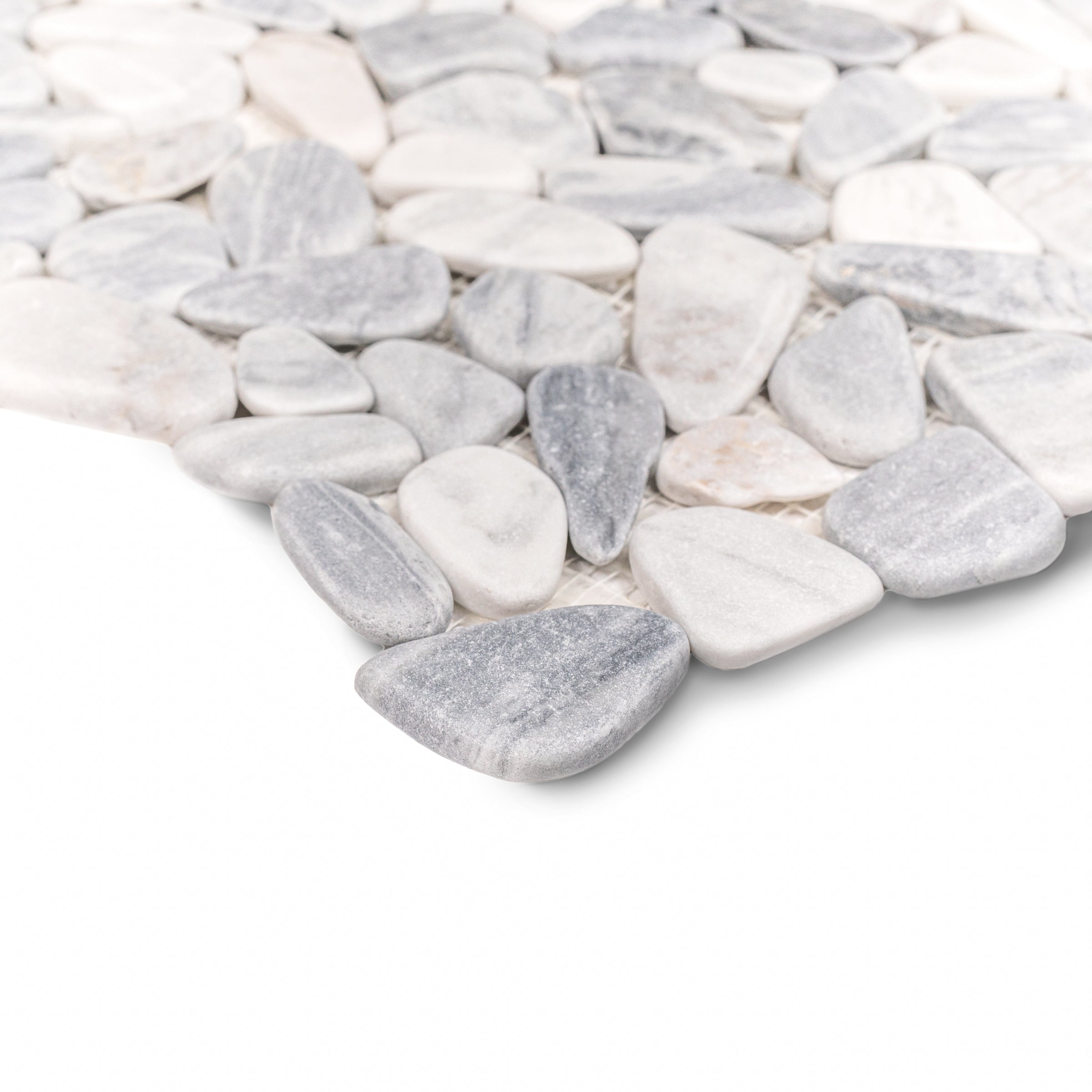 Bardiglio Tumbled Pebble Mosaic