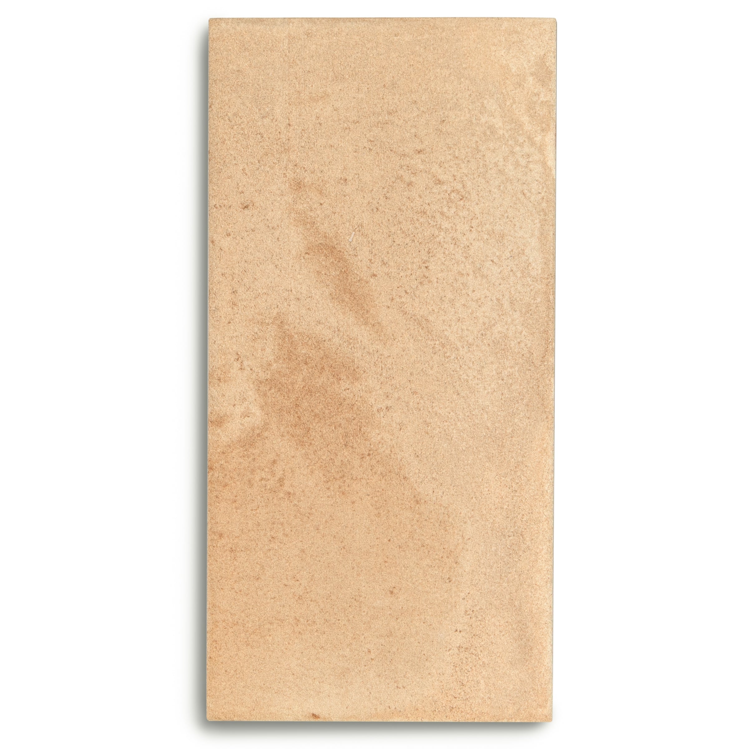 Rectangular porcelain tile in warm terracotta shade with a matte surface and subtle natural color variations