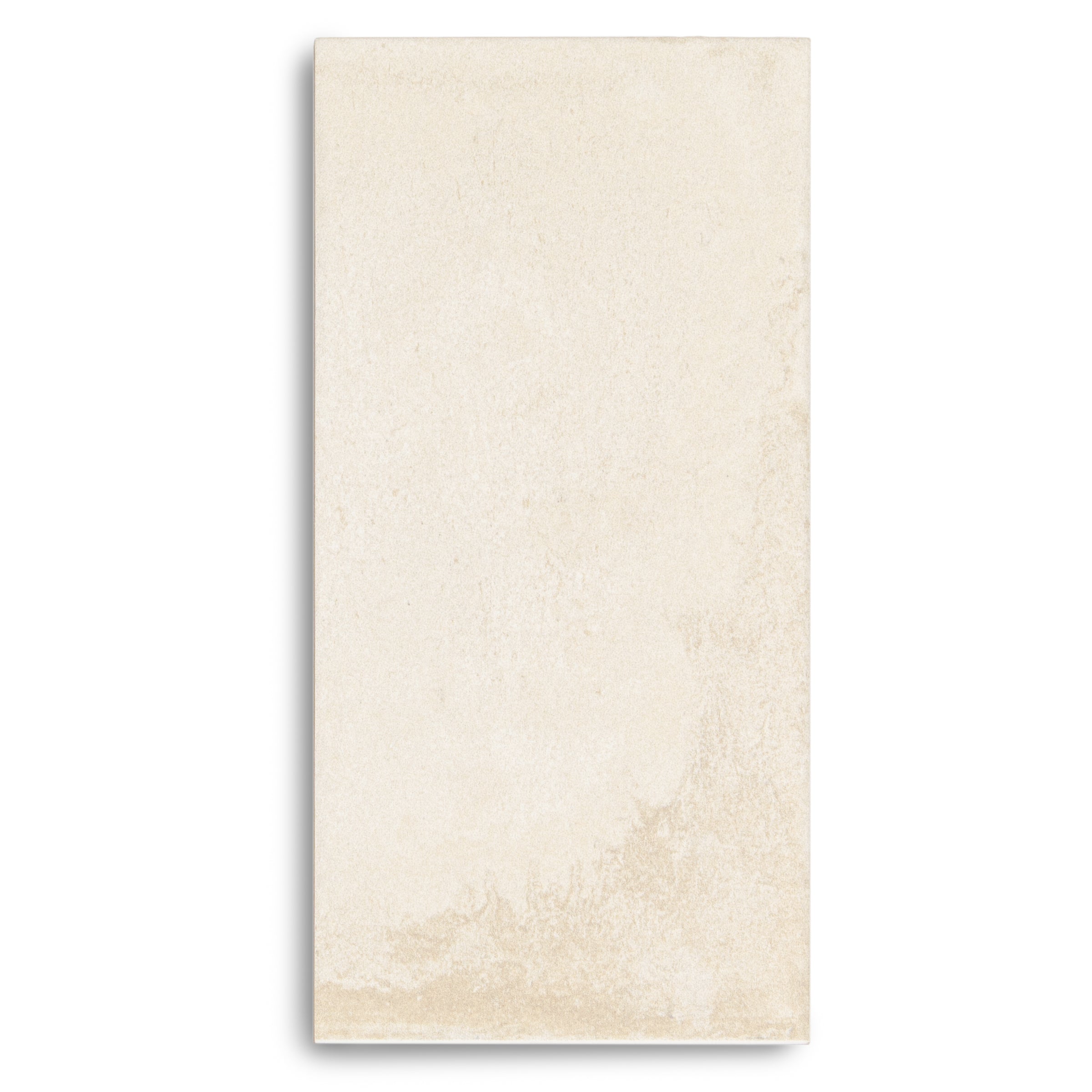 Rectangular beige ceramic tile with subtle texture and natural variations in color and pattern.