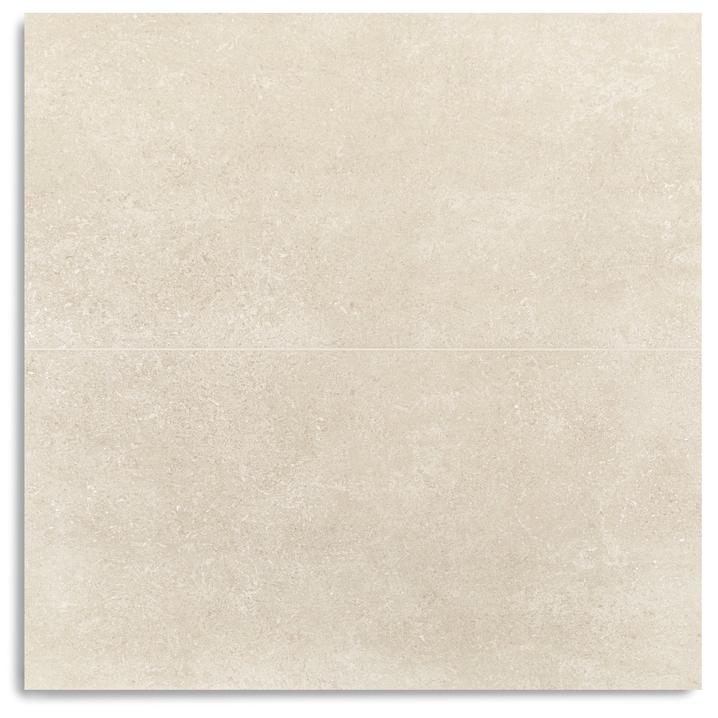Beige Limestone Look 3D Matte Porcelain Tile in creamy beige with granular texture from Stone Editions Porcelain Tile at Reno Source