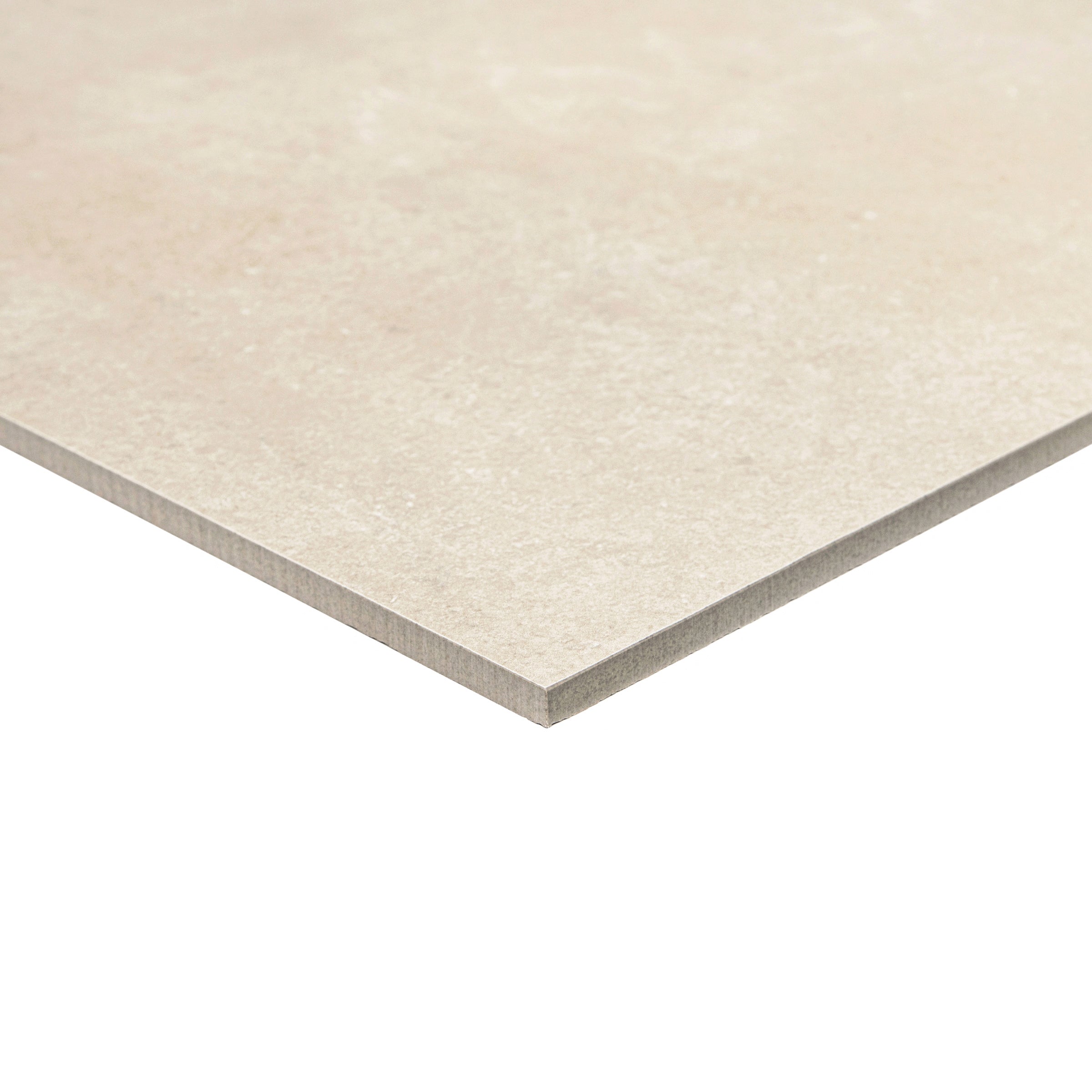 Beige Limestone Look 3D Matte Porcelain Tile in warm beige tone with subtle texture from Stone Editions Porcelain Tile at Reno Source