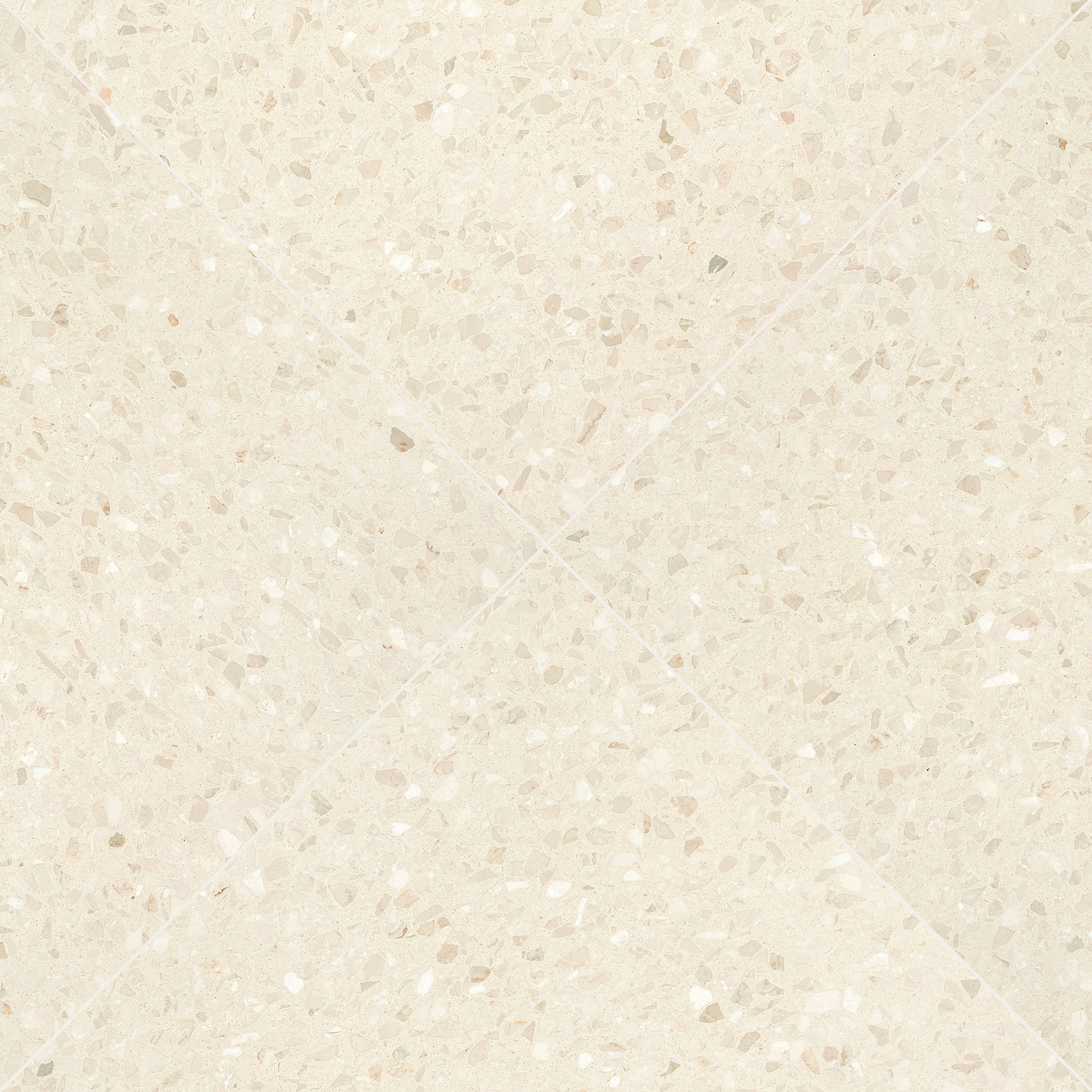 Light cream terrazzo tile with subtle beige and white stone chips