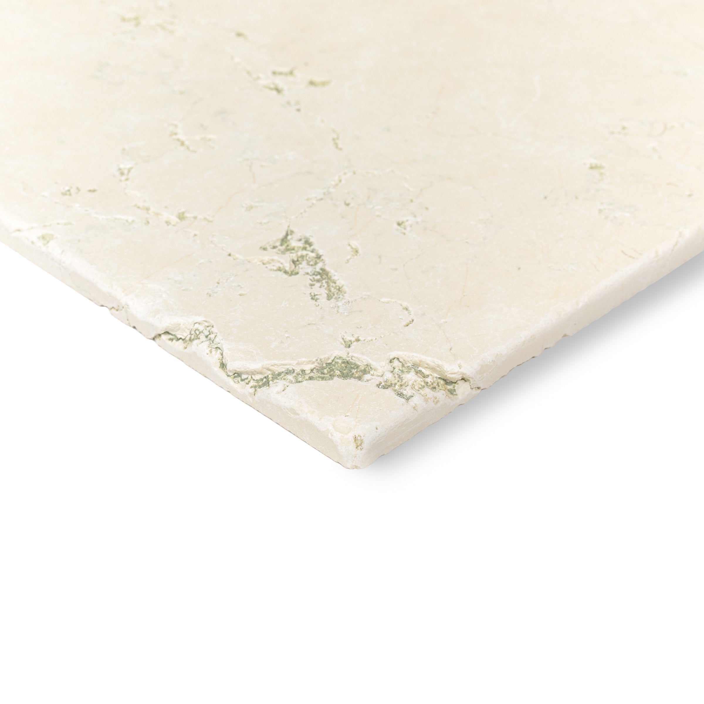 Bianco Asiago Tumbled Stone Tile Sample showing subtle texture and natural veining from the SAMPLES ONLY collection