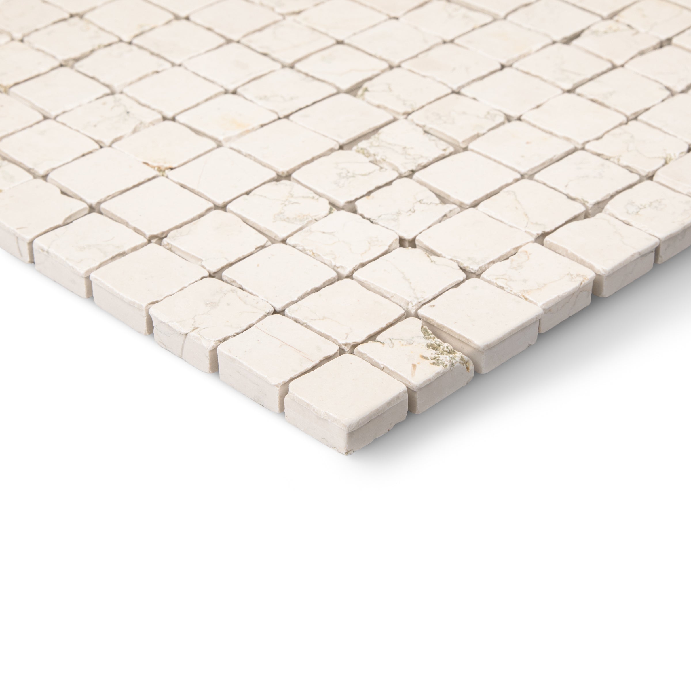 Bianco Perlino 1x1 Chipped Mosaic Sample
