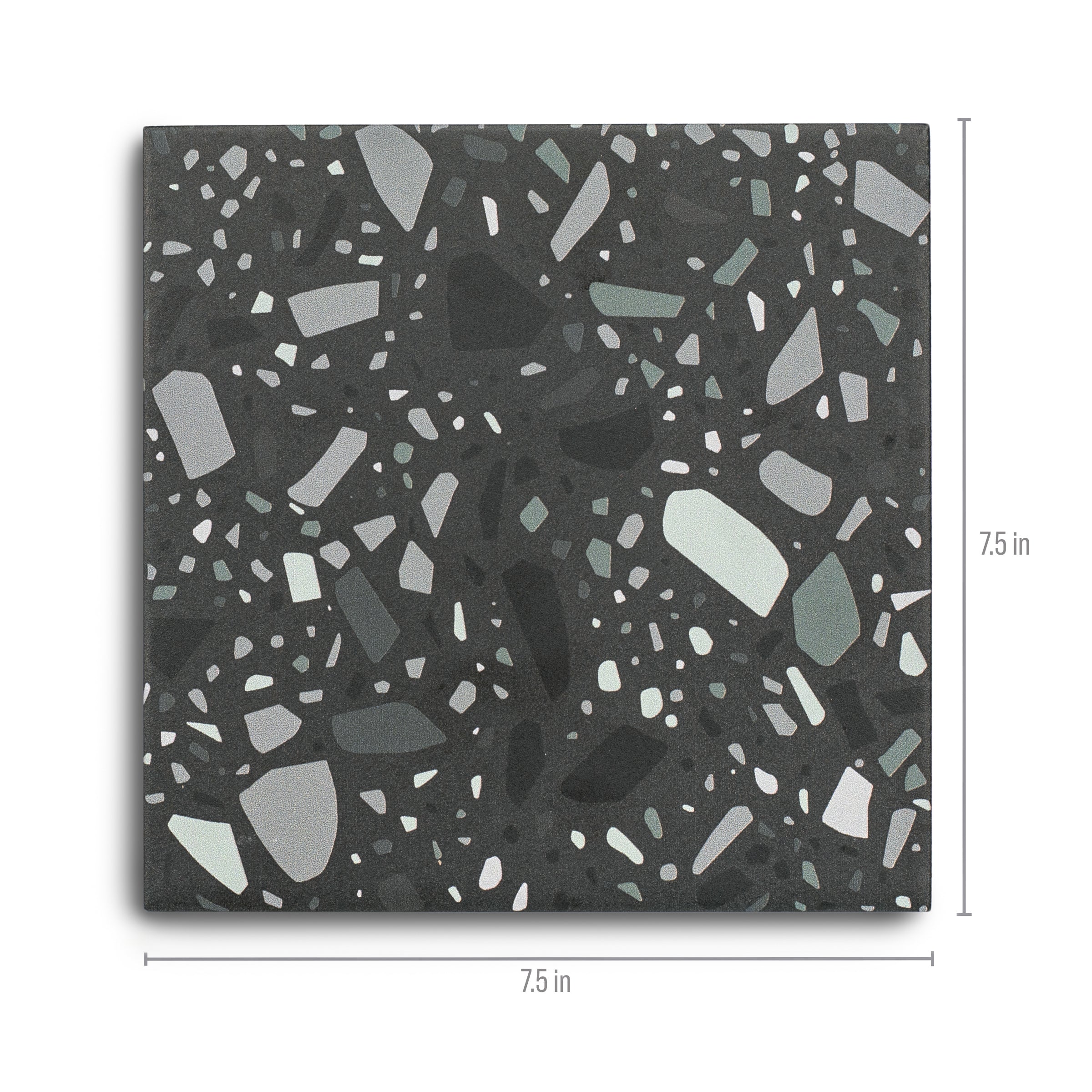 Black 2 Confetti Porcelain Tile from Porcelain collection with dark base and scattered confetti pattern design.
